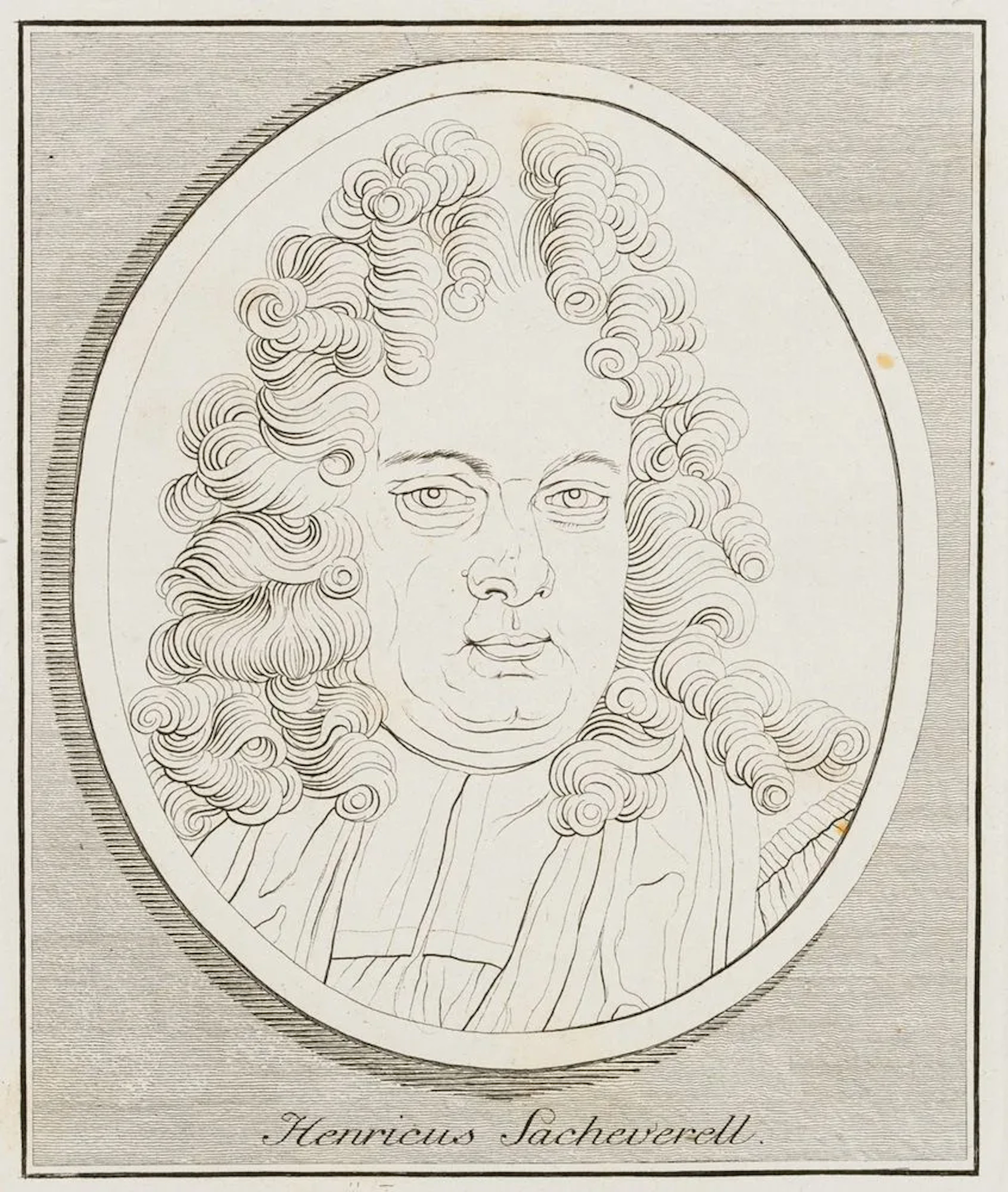 Unknown (18th), Portrait of Henricus Sacheverell, around 1775, Etching