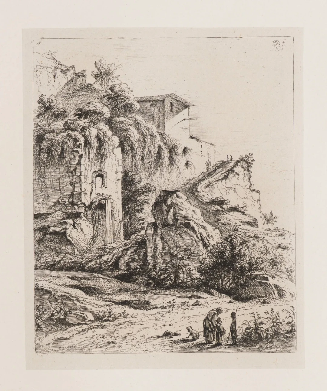 J. BOISSIEU (1736–1810), The Fountain at Choulans, near Lyon, 1764