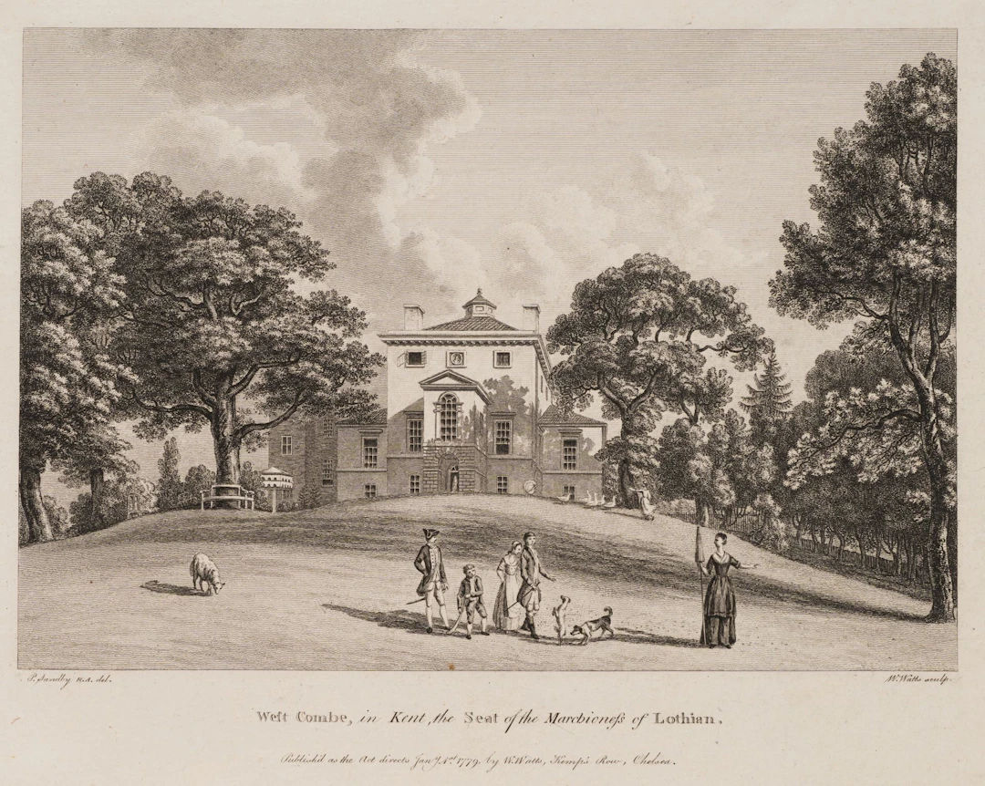 W. WATTS (*1752) after SANDBY (*1725), West Combe in Kent, 1779, Etching