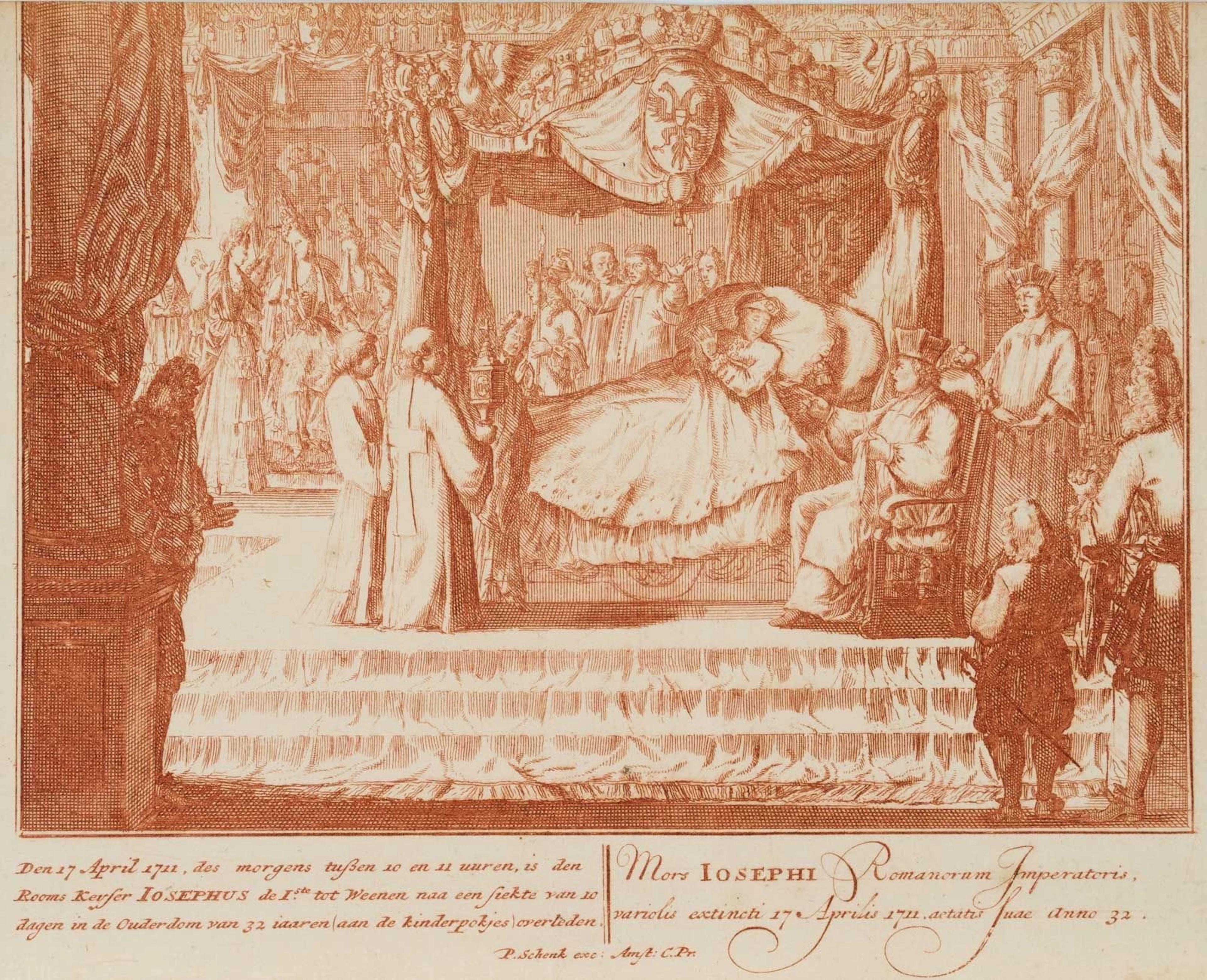 P. SCHENK (1653–1713), The Death of Emperor Joseph I in 1711, circa