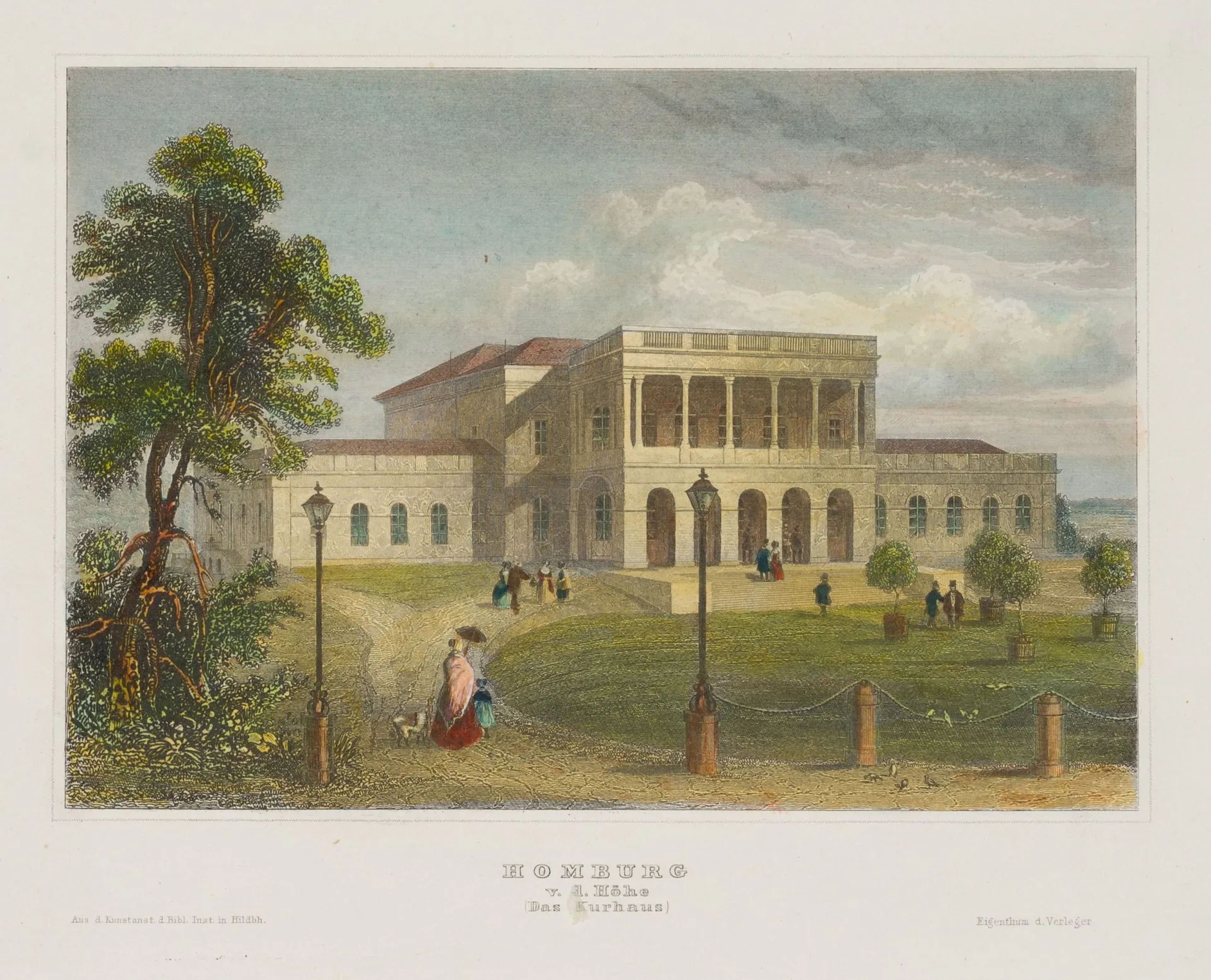 Unknown (19th century), The Kurhaus in Bad Homburg vor der Höhe, steel