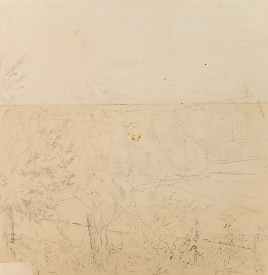 H. THOMA (1839–1924), The Black Forest Landscape, 1915, pencil Hans