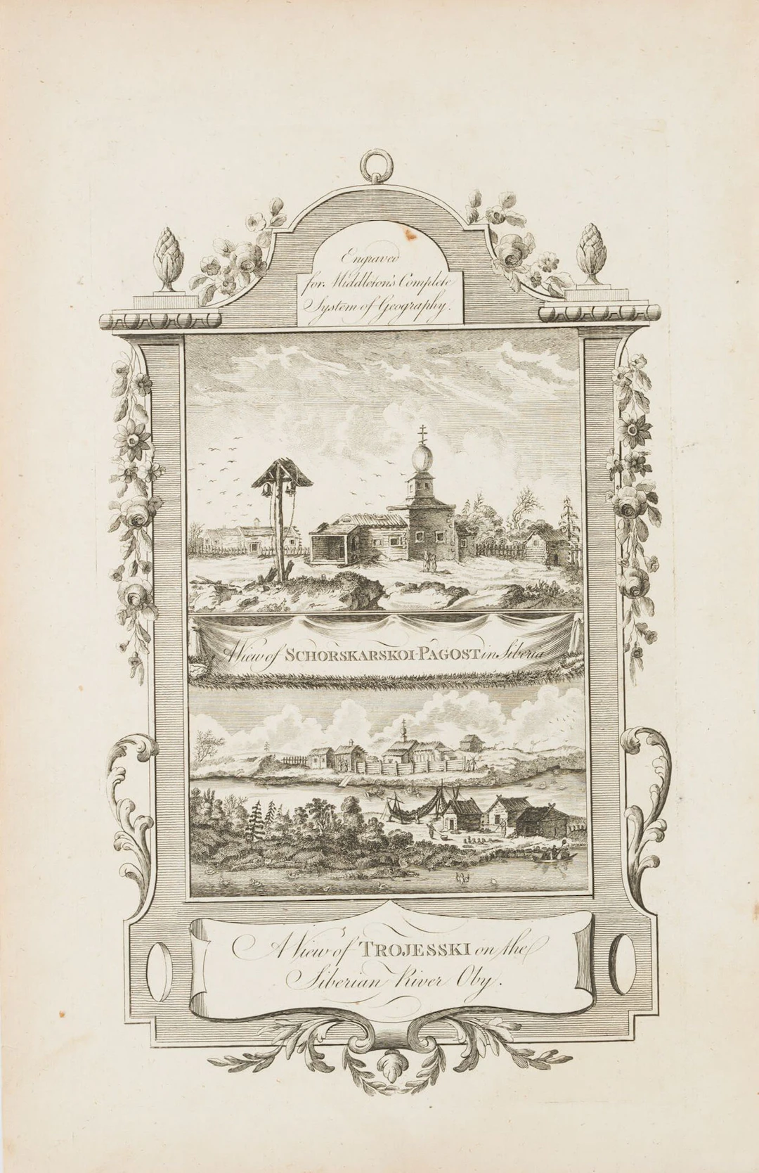J. BELLIN (1703-1772), Schorskarskoi-Pagost and Trojewski in Siberia