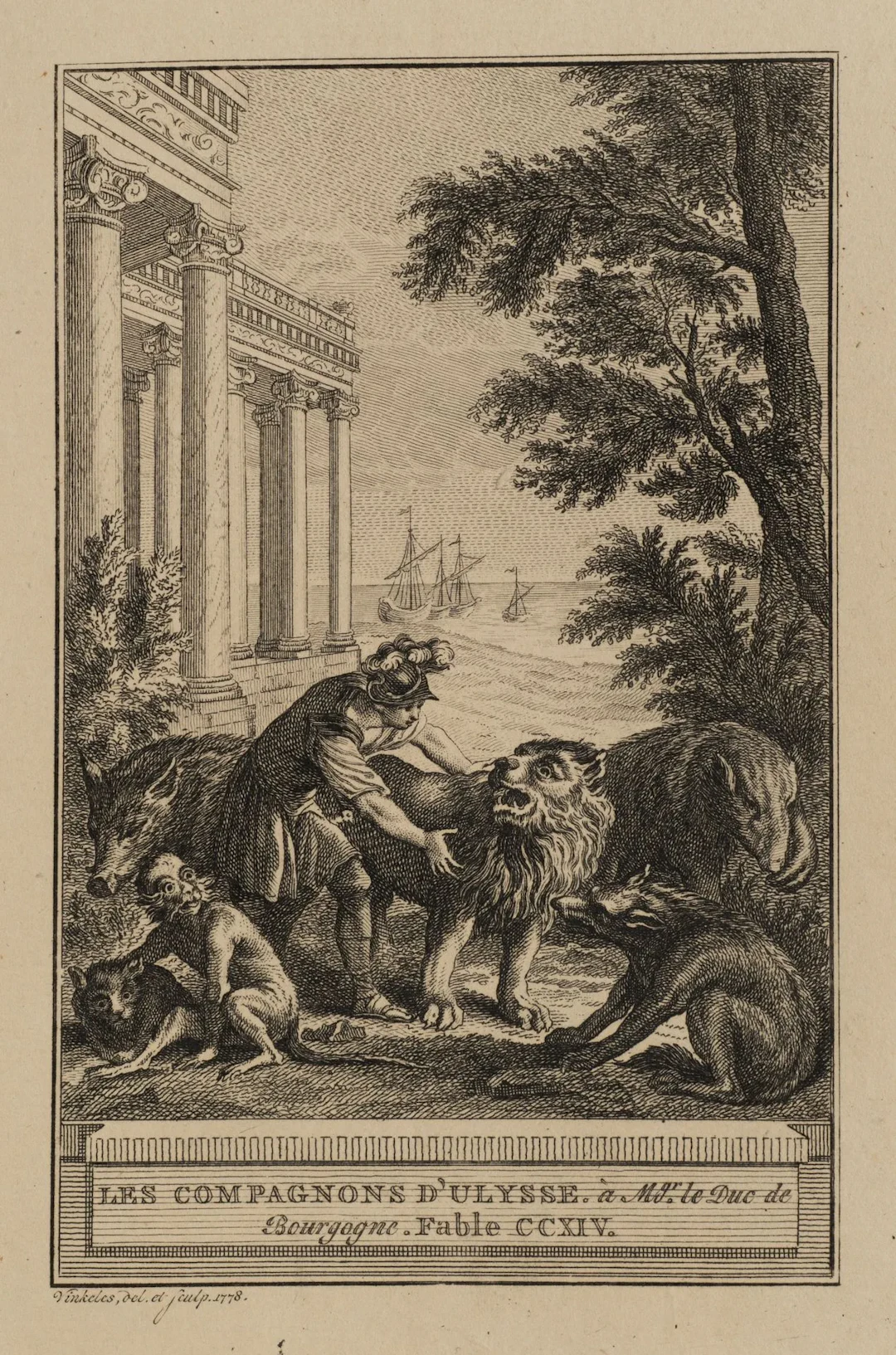 R. VINKELES (1741–1816), The Companions of Ulysses, 1778, Etching