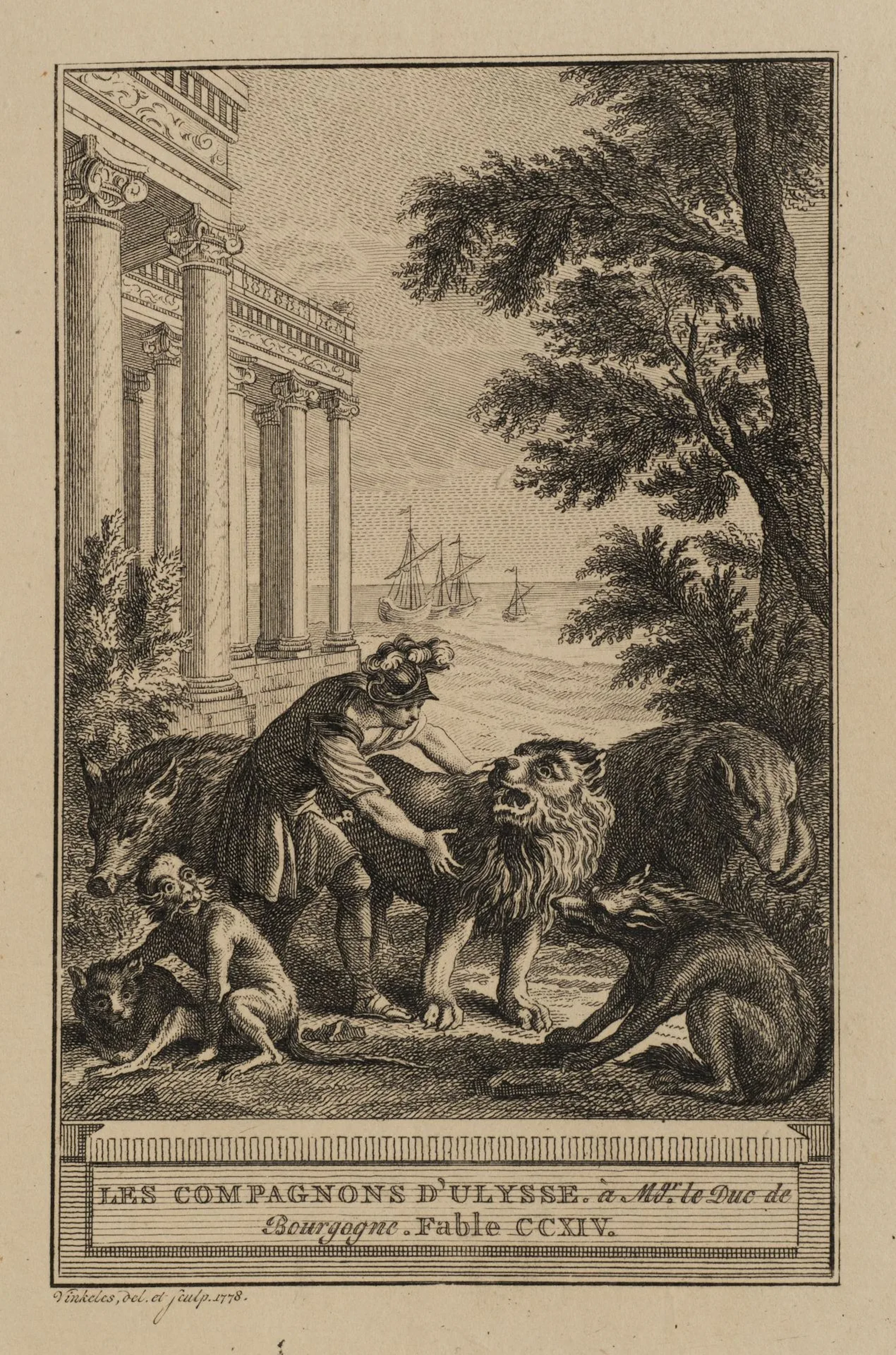 R. VINKELES (1741–1816), The Companions of Ulysses, 1778, Etching