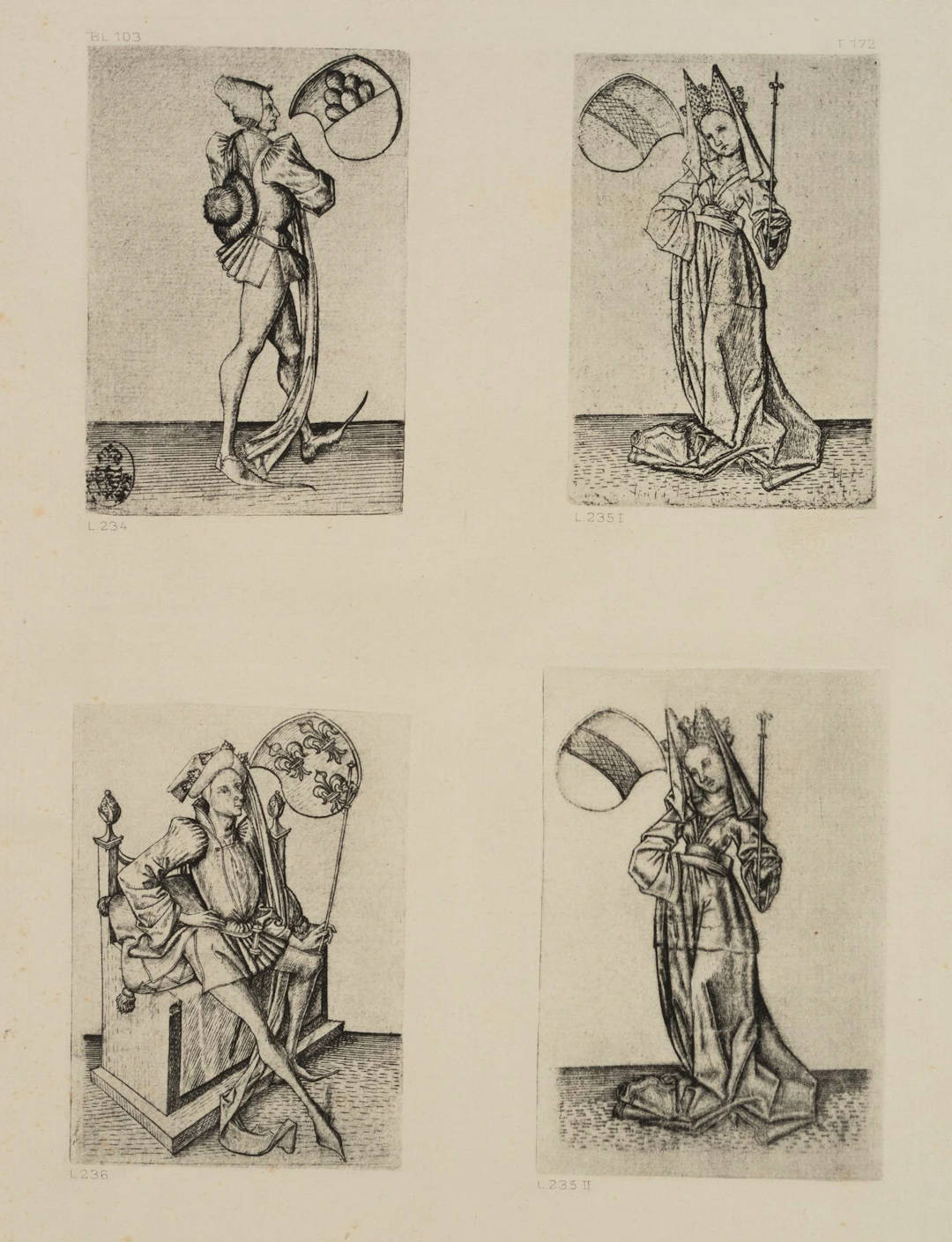 After Monogram MEISTER ES (*1450), Nobility. Imperial print, Reproduction