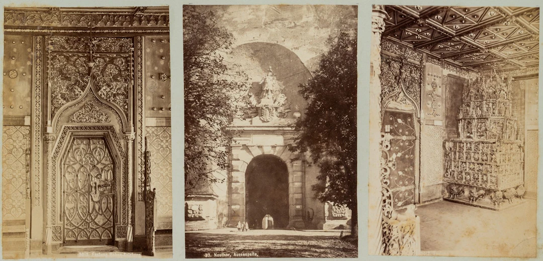F. WÜRTHLE (1820–1902), Details of Hohensalzburg Fortress, around