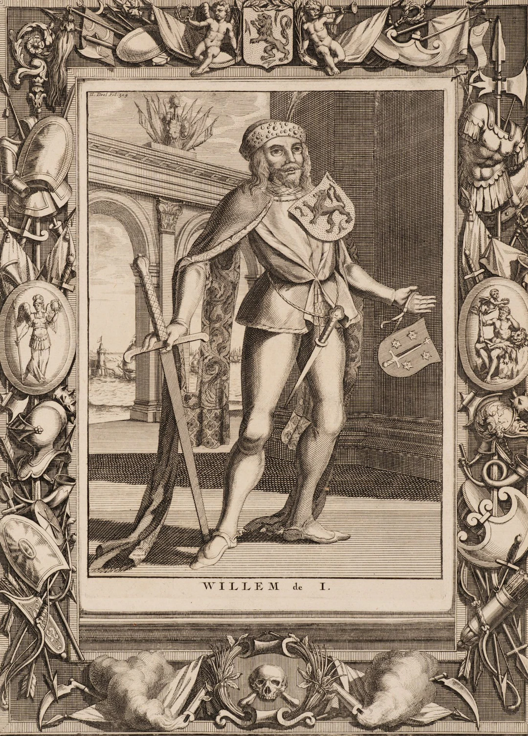 Unknown (18th century), Depiction of William I as a knight, 1725