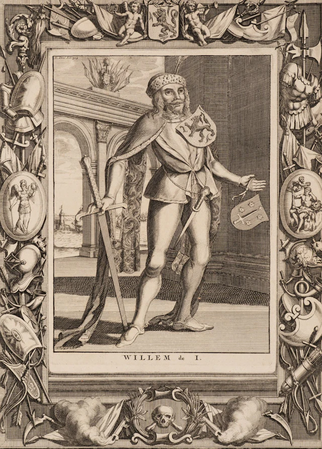 Unknown (18th century), Depiction of William I as a knight, 1725