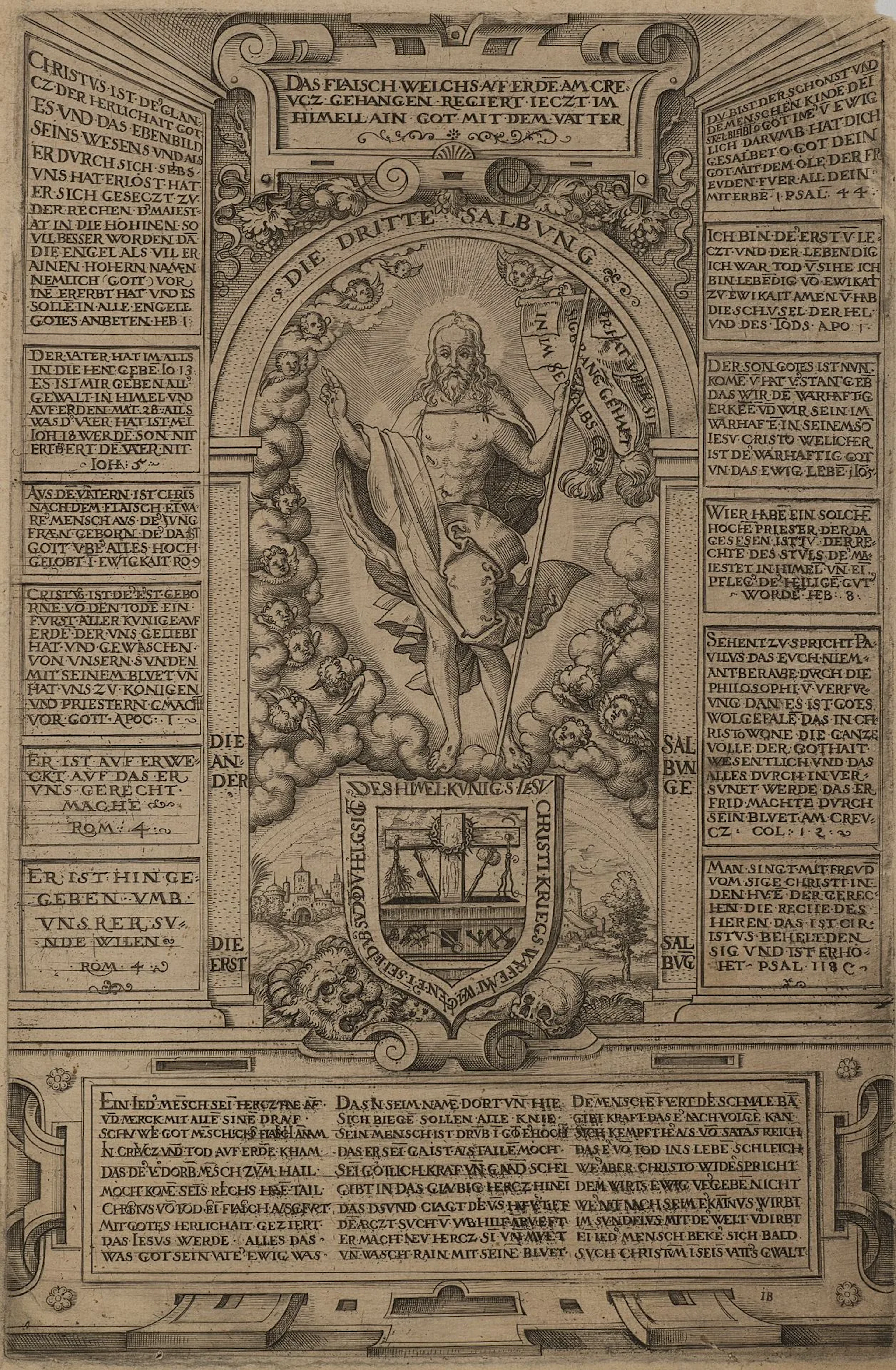 Monogram IB (17th), Salvator Mundi, Etching Monogramist IB (17th century):