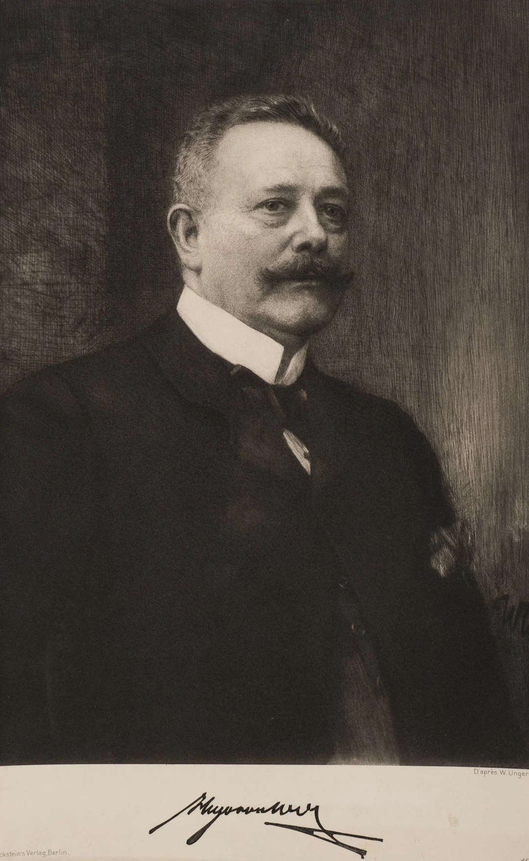 After UNGER (*1837), Portrait of a man, Photogravure After William