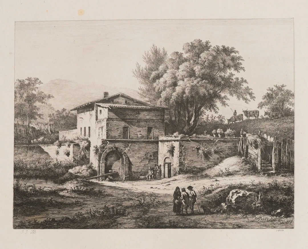 J. BOISSIEU (1736–1810), The Little Chapel, 1804, Etching Jean Jacques