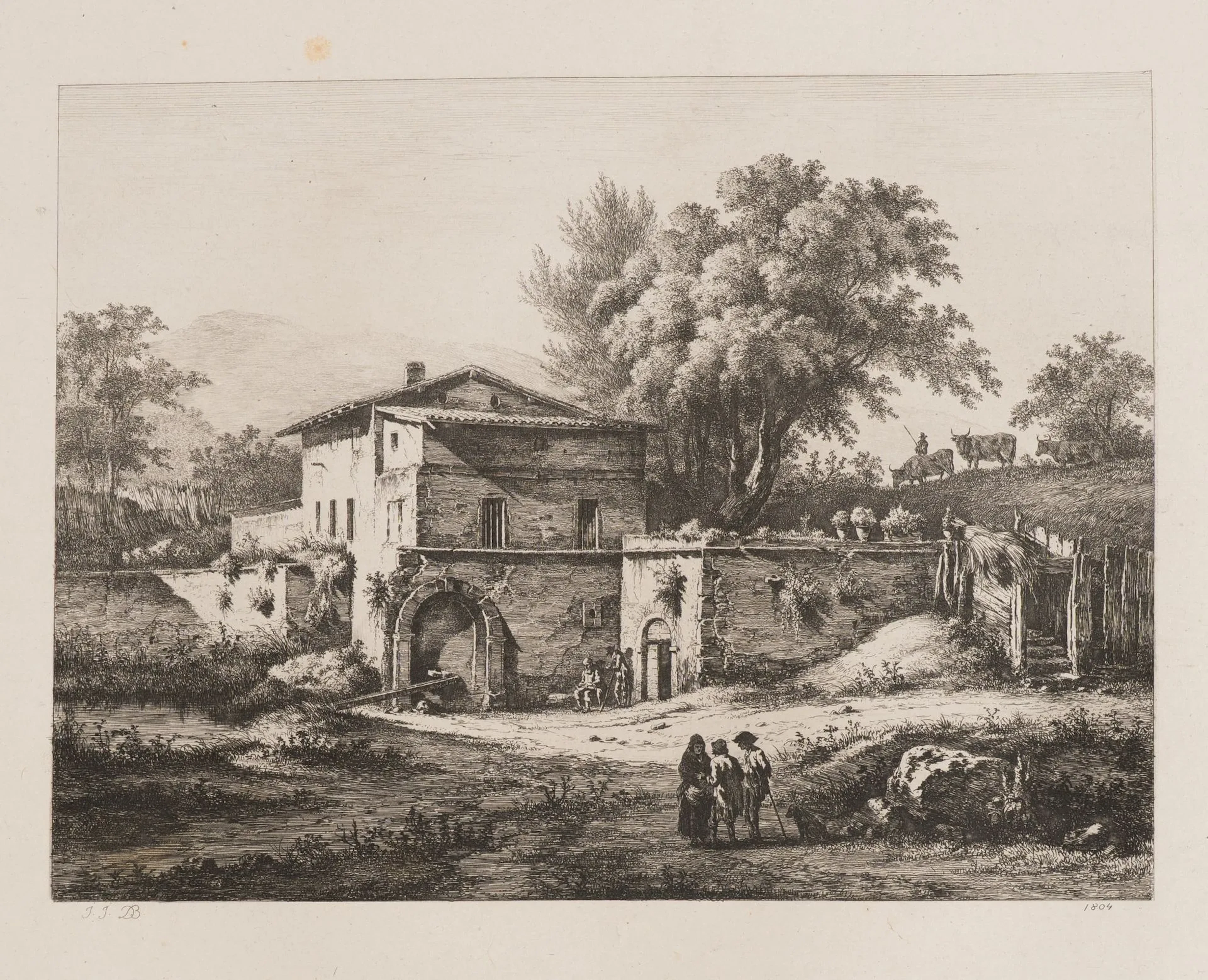 J. BOISSIEU (1736–1810), The Little Chapel, 1804, Etching Jean Jacques