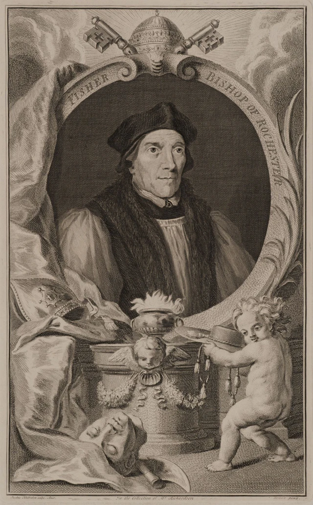 J. HOUBRAKEN (*1698) after HOLBEIN (*1497), Portrait of John Fisher