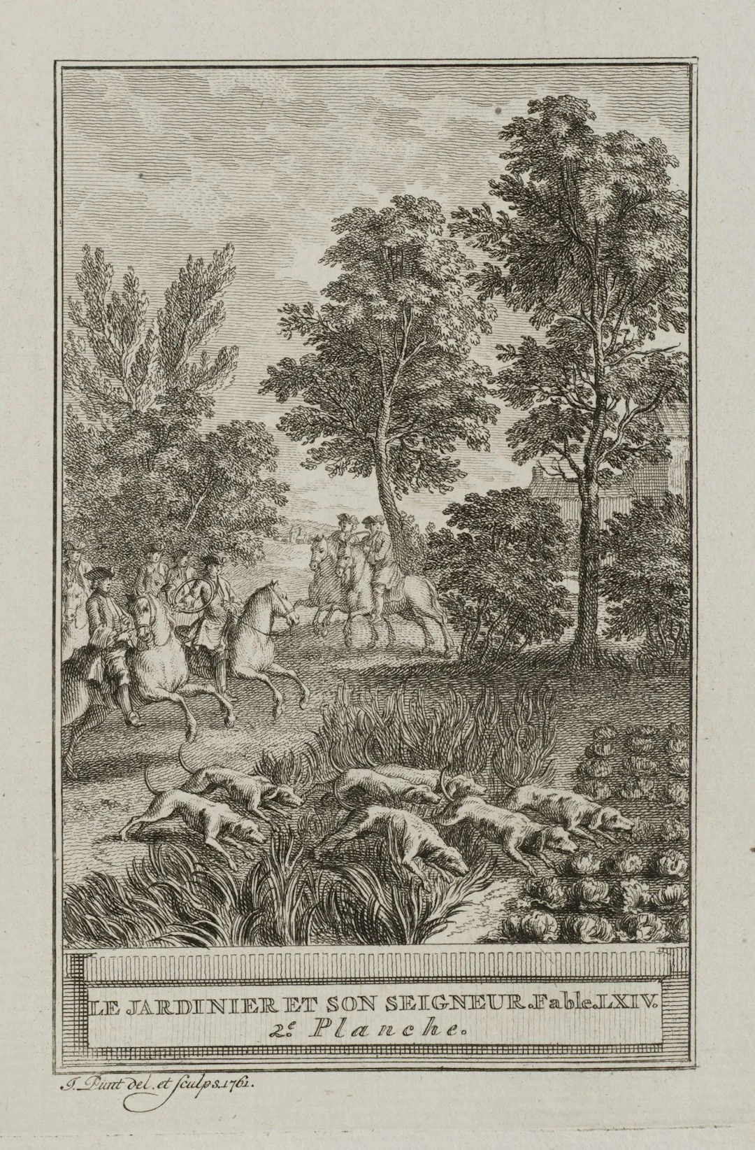 J. PUNT (1711–1779), *The Gardener and His Master*, 1761, etching