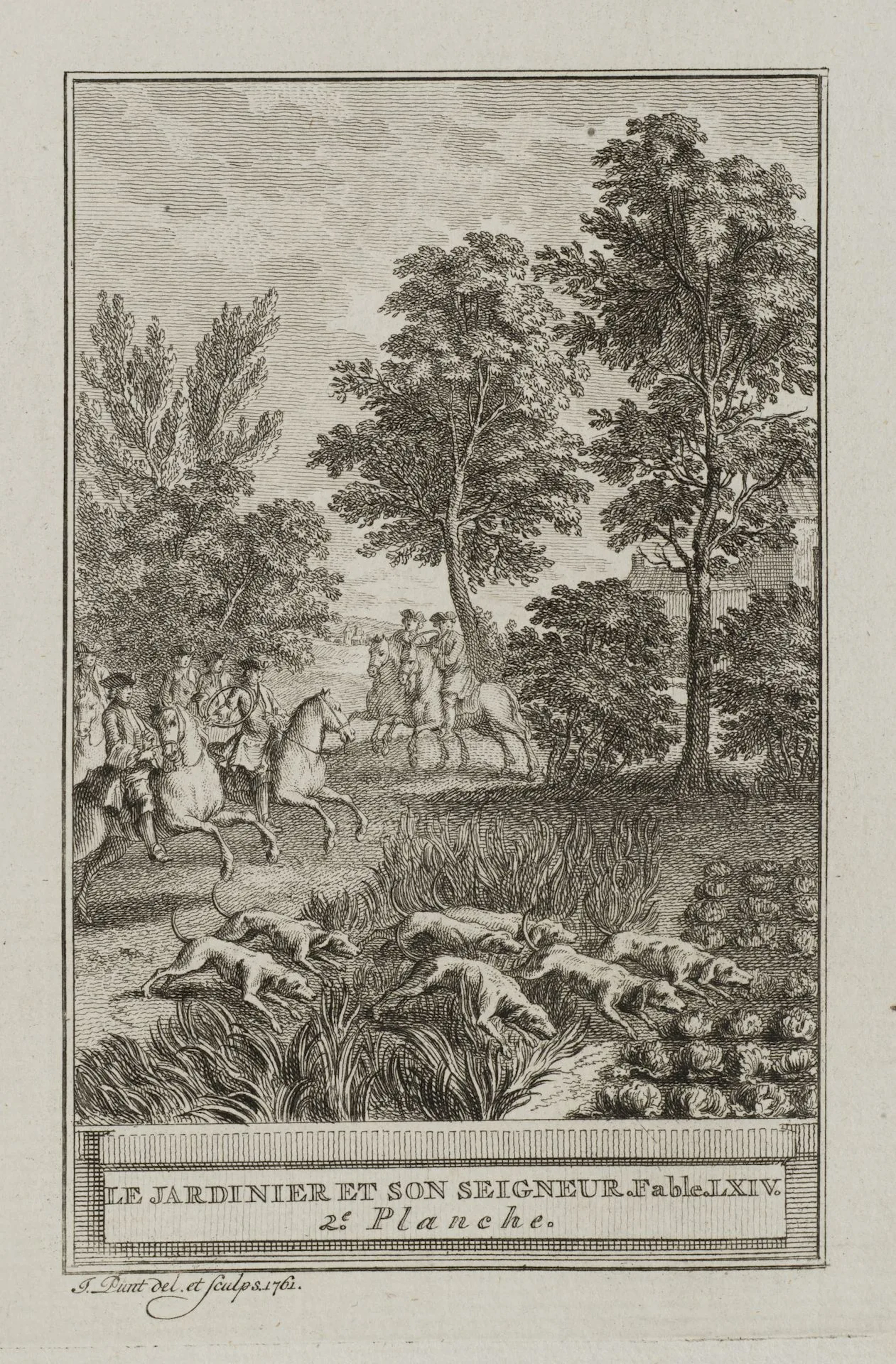 J. PUNT (1711–1779), *The Gardener and His Master*, 1761, etching