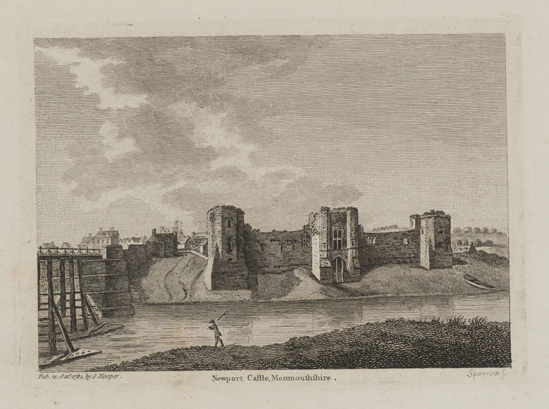 SPARROW (18th), Newport Castle, Monmouthshire, 1784, Etching Sparrow
