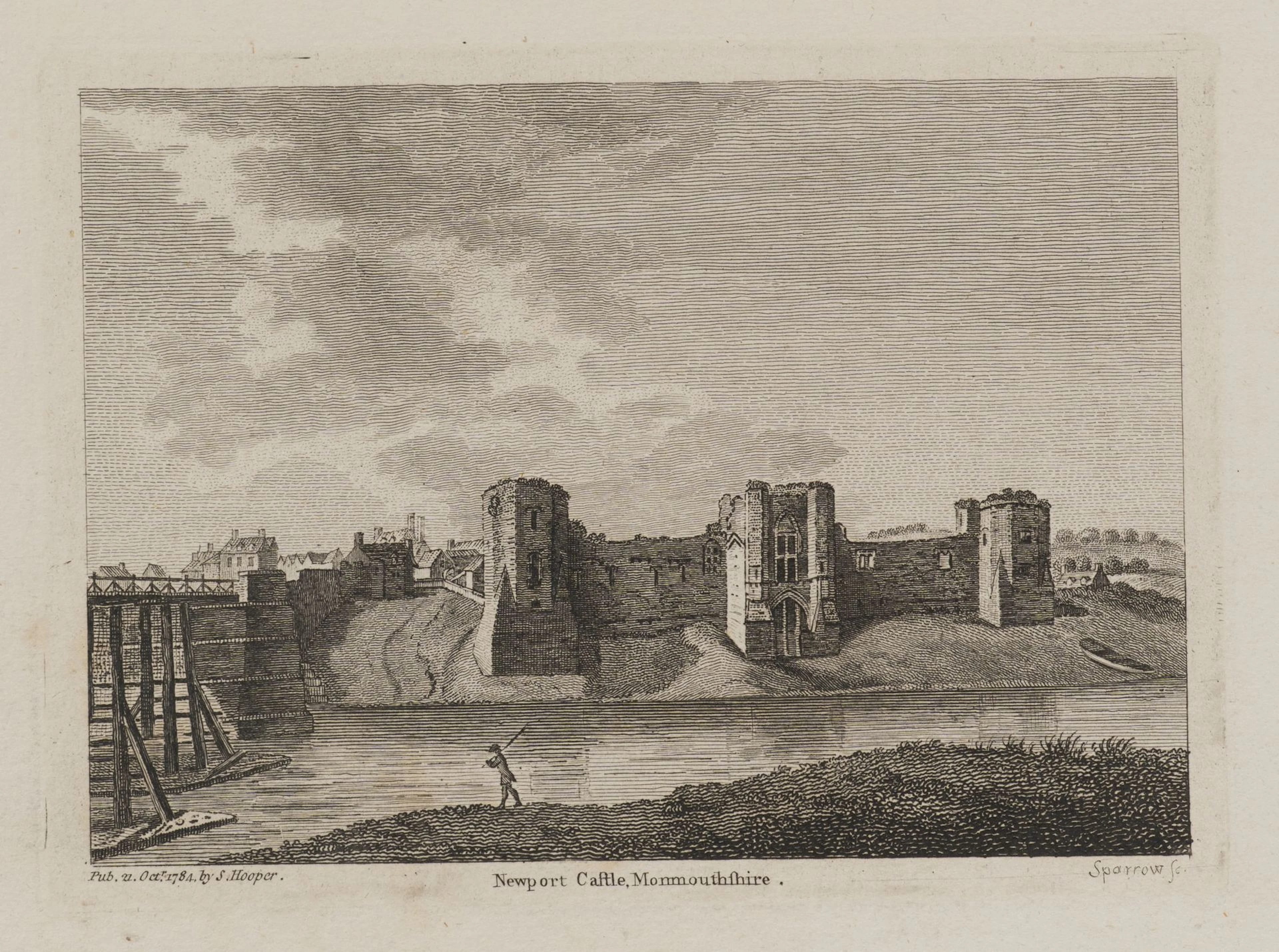 SPARROW (18th), Newport Castle, Monmouthshire, 1784, Etching Sparrow