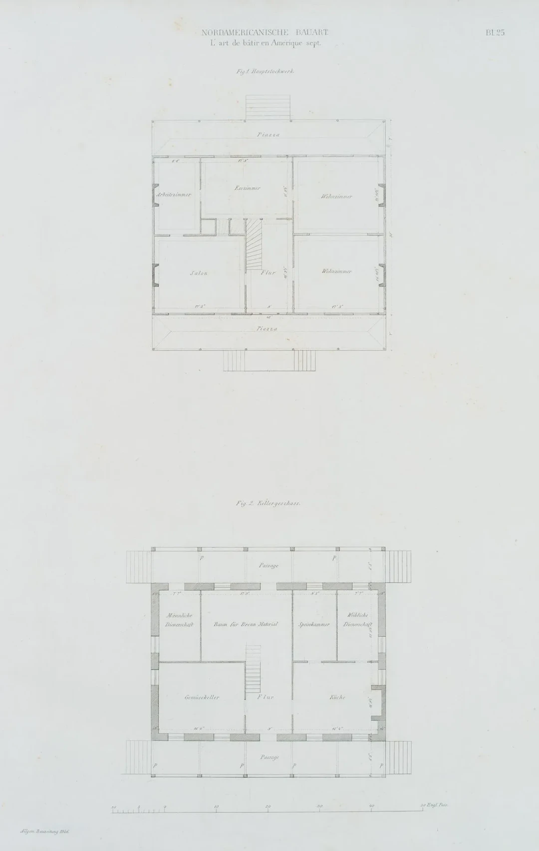 Unknown (19th century), Floor plans showing the roof structure, USA