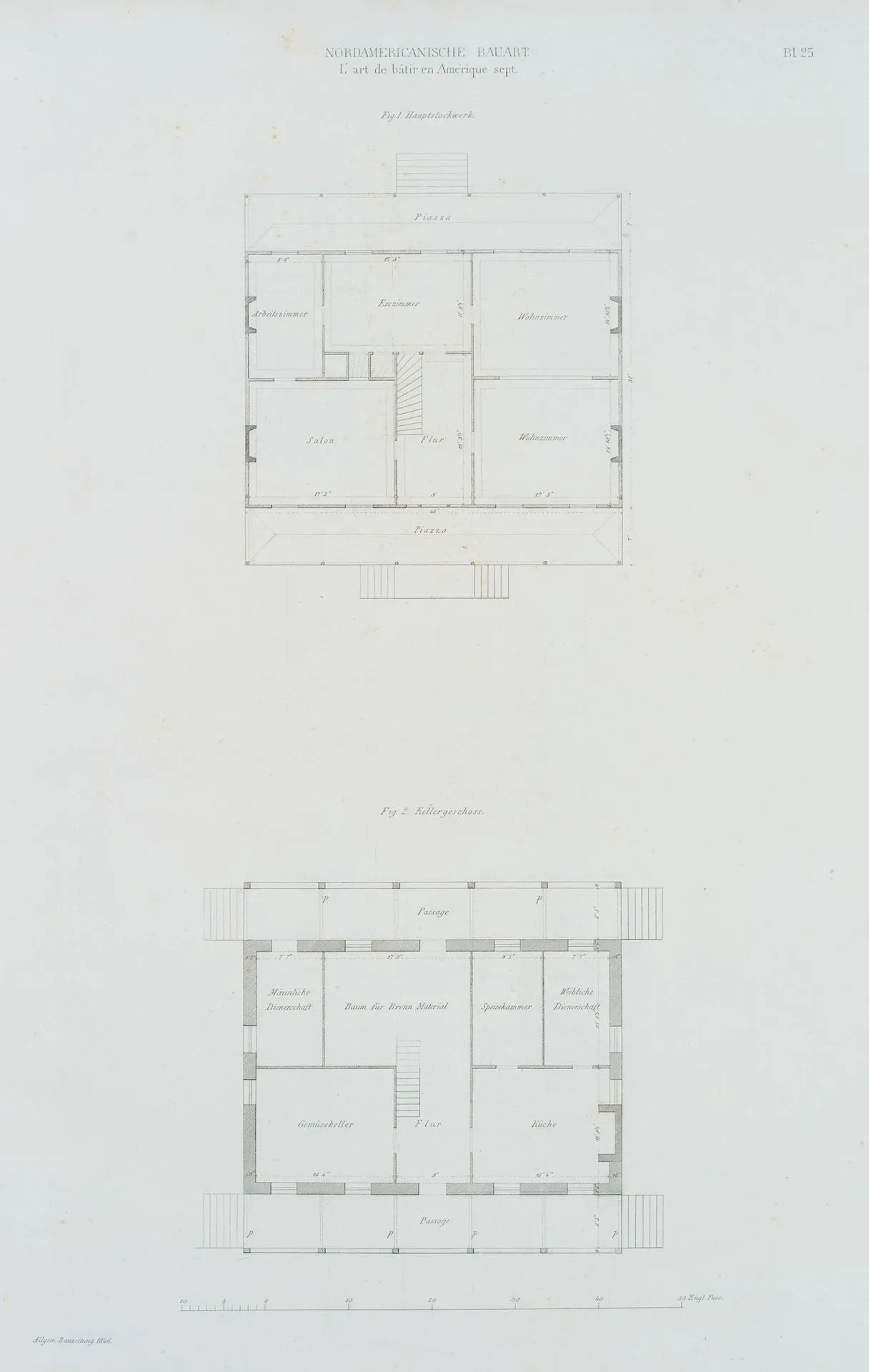 Unknown (19th century), Floor plans showing the roof structure, USA