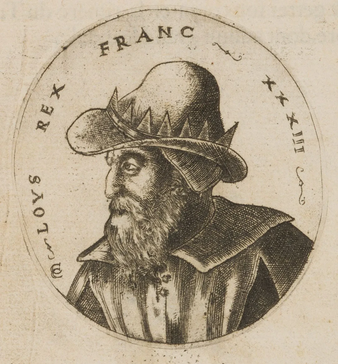 Unknown (16th century), Portrait of King Louis IV, 1570, copper engraving