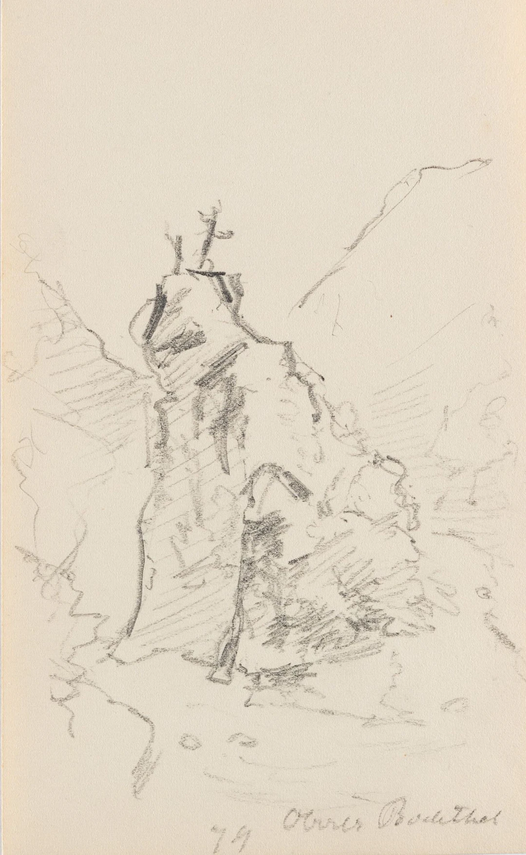 Unknown (19th), Rocks in the Bode Valley, 1874, Pencil Unknown (19th