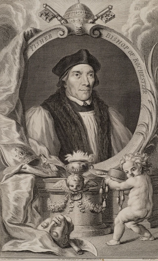 J. HOUBRAKEN (*1698) after HOLBEIN (*1497), Portrait of John Fisher