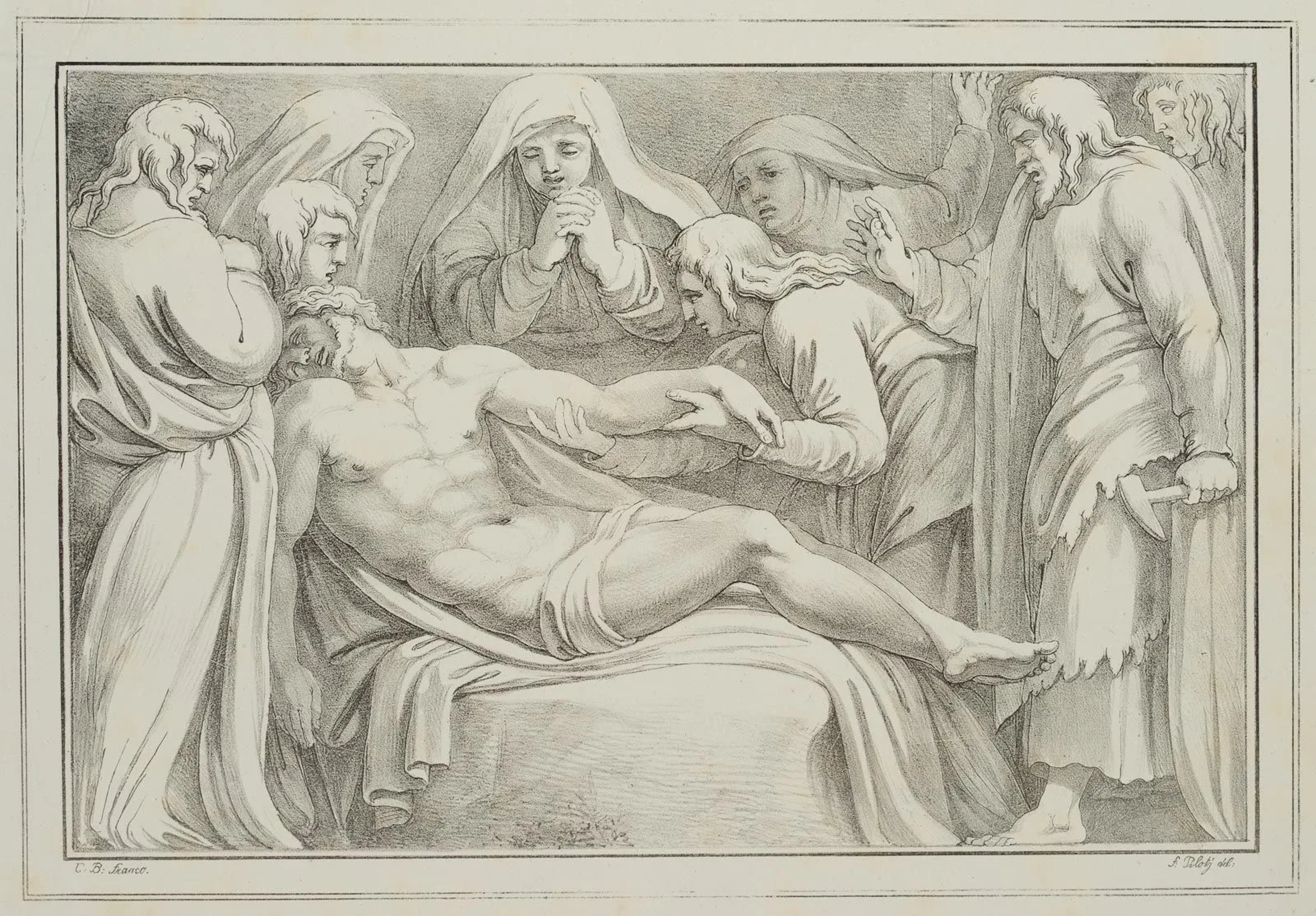 F. PILOTY (*1786) after FRANCO (*1743), *The Lamentation of Christ*