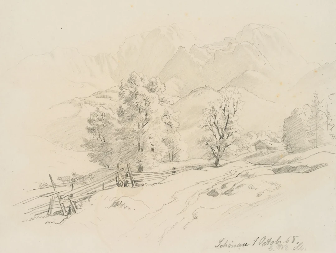 C. MÜLLER (1839-1904), Landscape near Schönau am Königssee, 1865