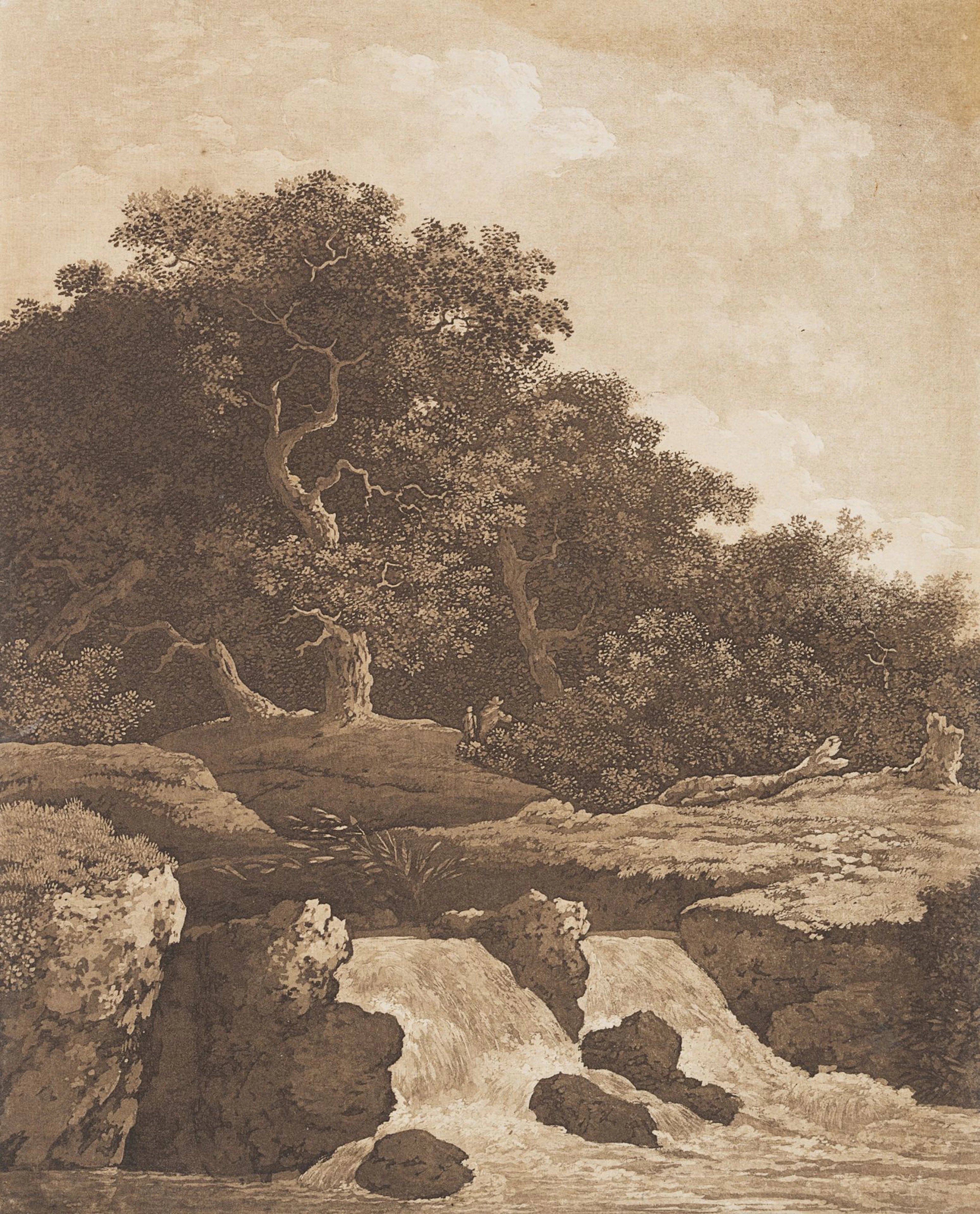Unknown (19th century), A rushing river at the edge of the forest