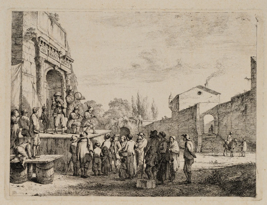 J. BOISSIEU (1736–1810), *The Little Charlatans*, 1773, etching Jean