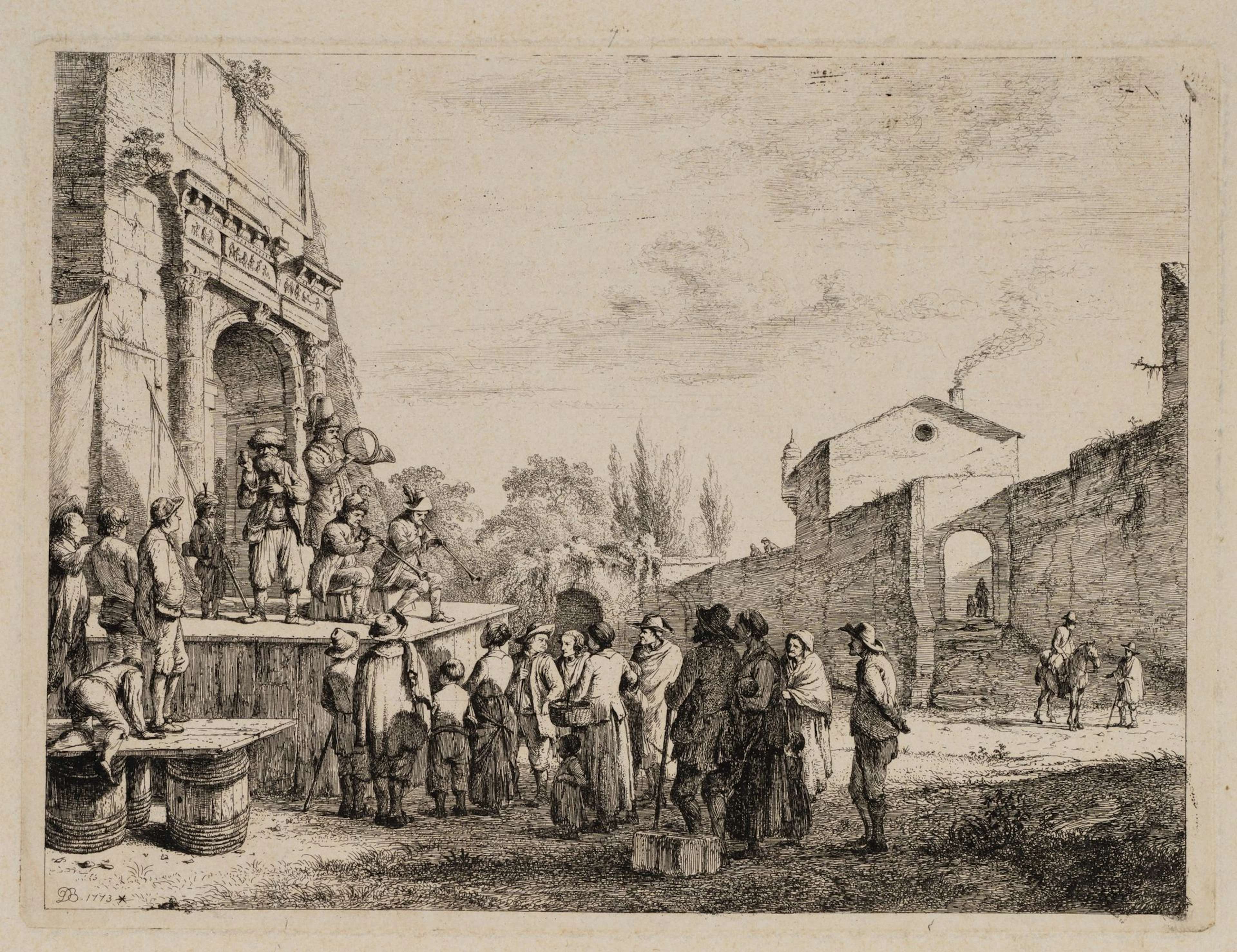 J. BOISSIEU (1736–1810), *The Little Charlatans*, 1773, etching Jean