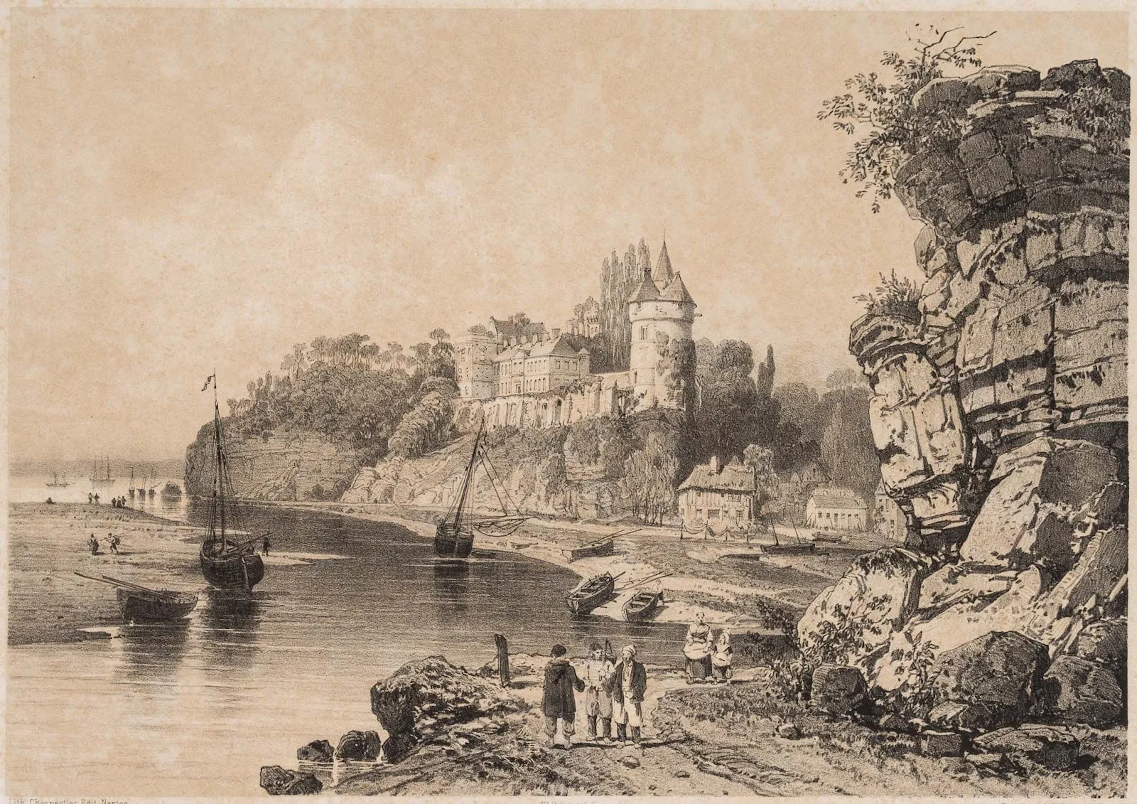 E. CICÉRI (*1813) after BENOIST (*1818), Château de Trancarville