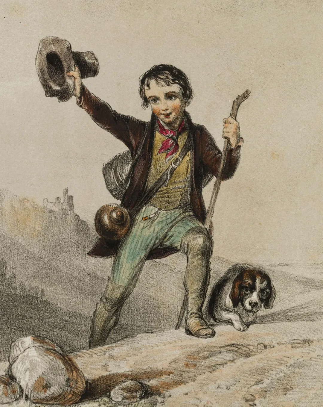 T. HOSEMANN (1807–1875), The Return of a Savoyard Boy, Lithograph