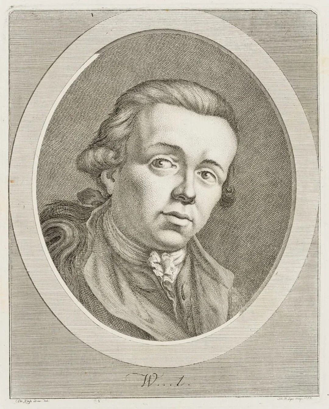 J. LIPS (1758-1817), Portrait of a man in profile, 1777, Etching Johann