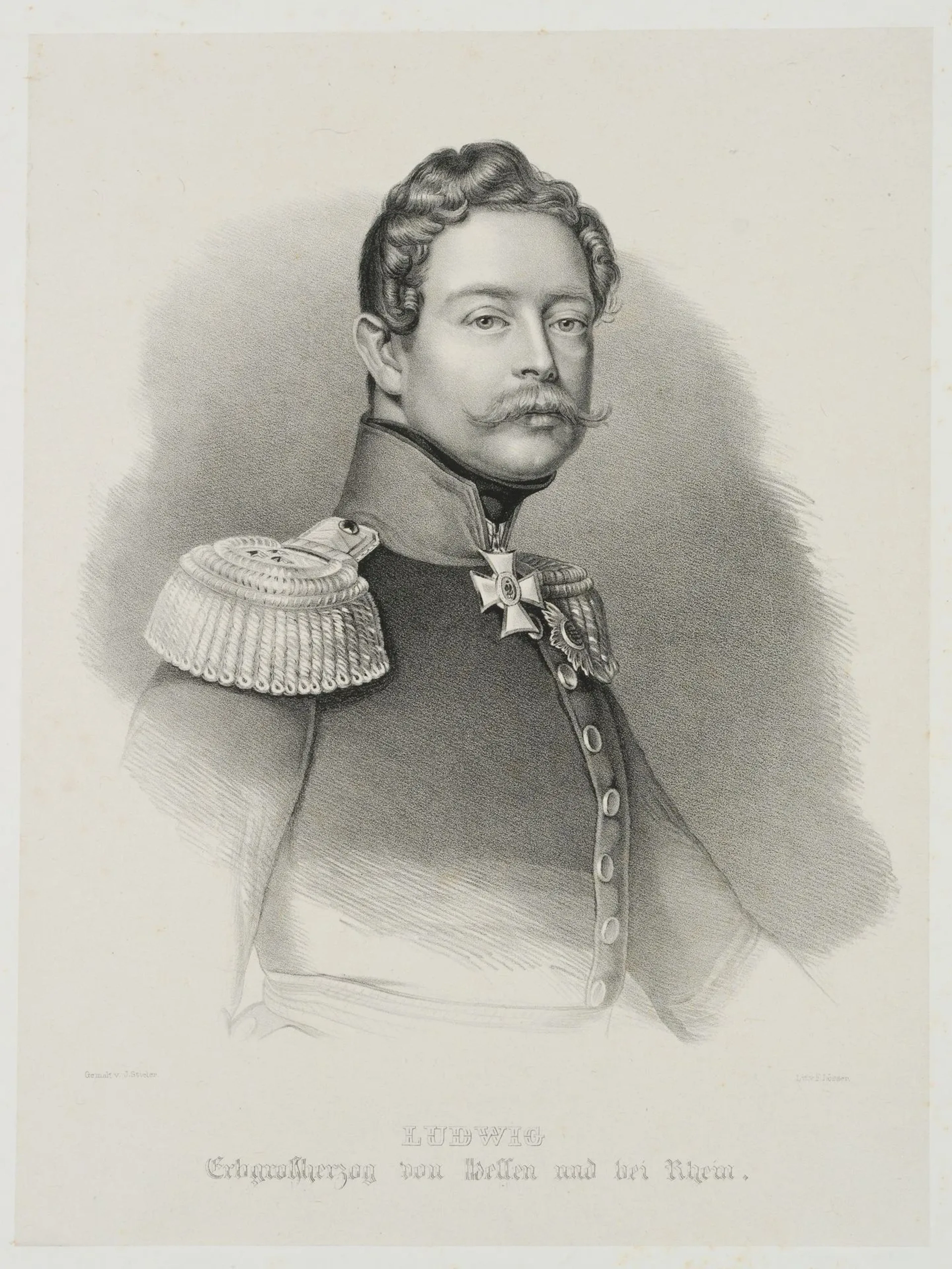 F. LÖSSER (19th century) after STIELER (*1781), Ludwig IV of Hesse-Darmstadt