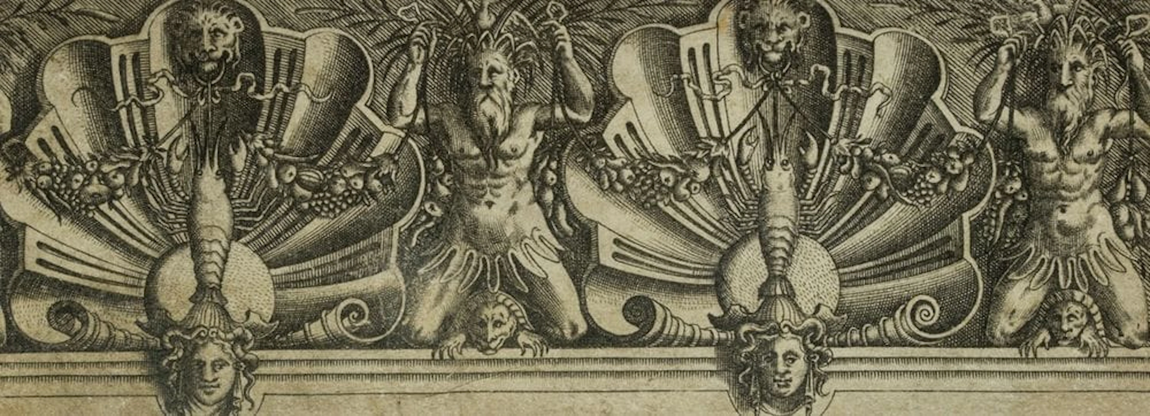 Unknown (17th), Decorative frieze with maritime motifs, Etching Unknown