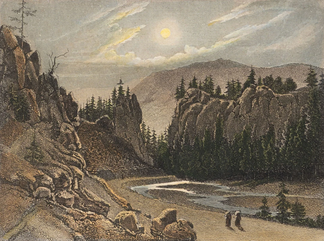 F. FOLTZ (19th century) after KÖHLER (*1827), Landscape near Schönau