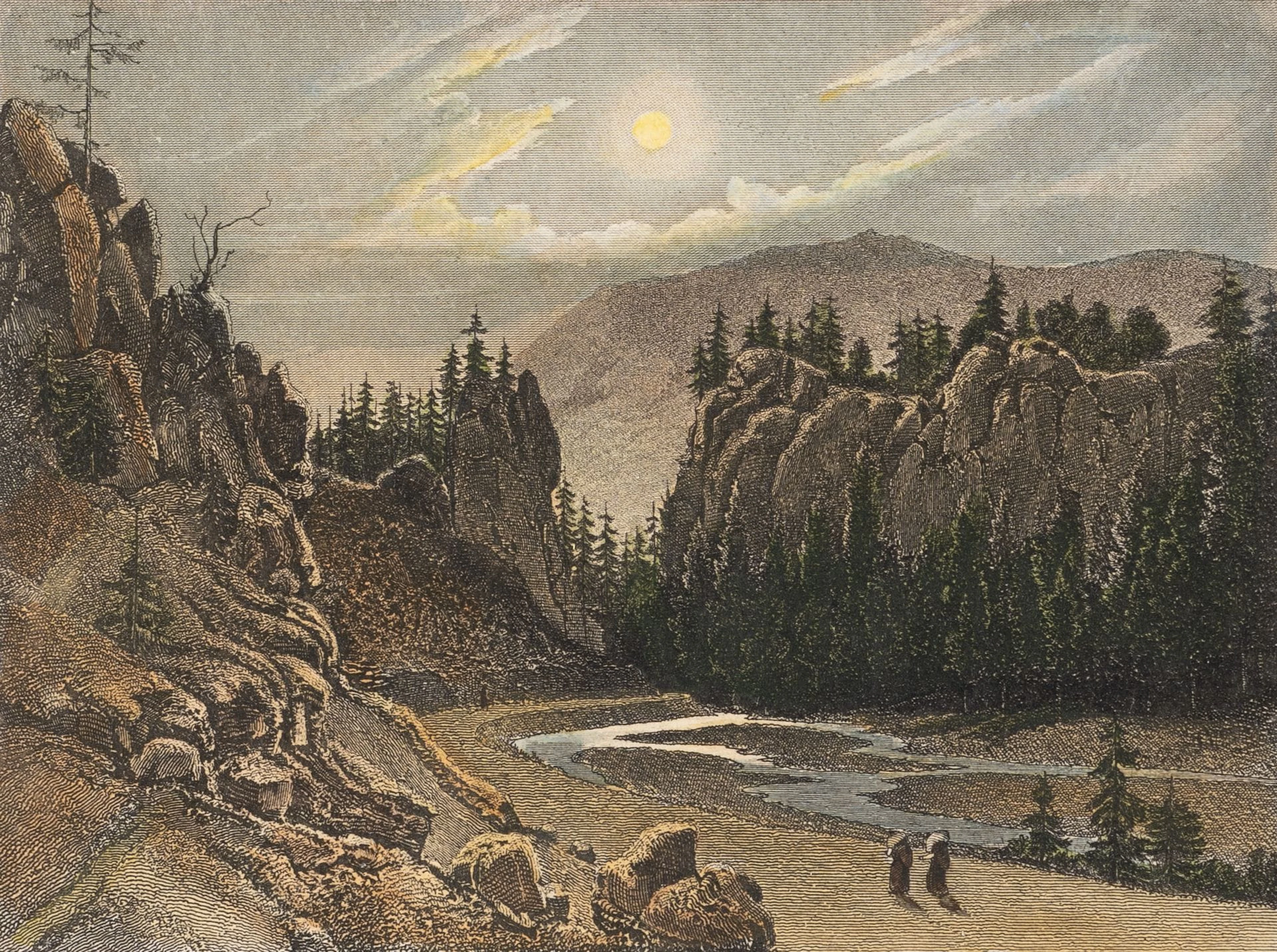 F. FOLTZ (19th century) after KÖHLER (*1827), Landscape near Schönau