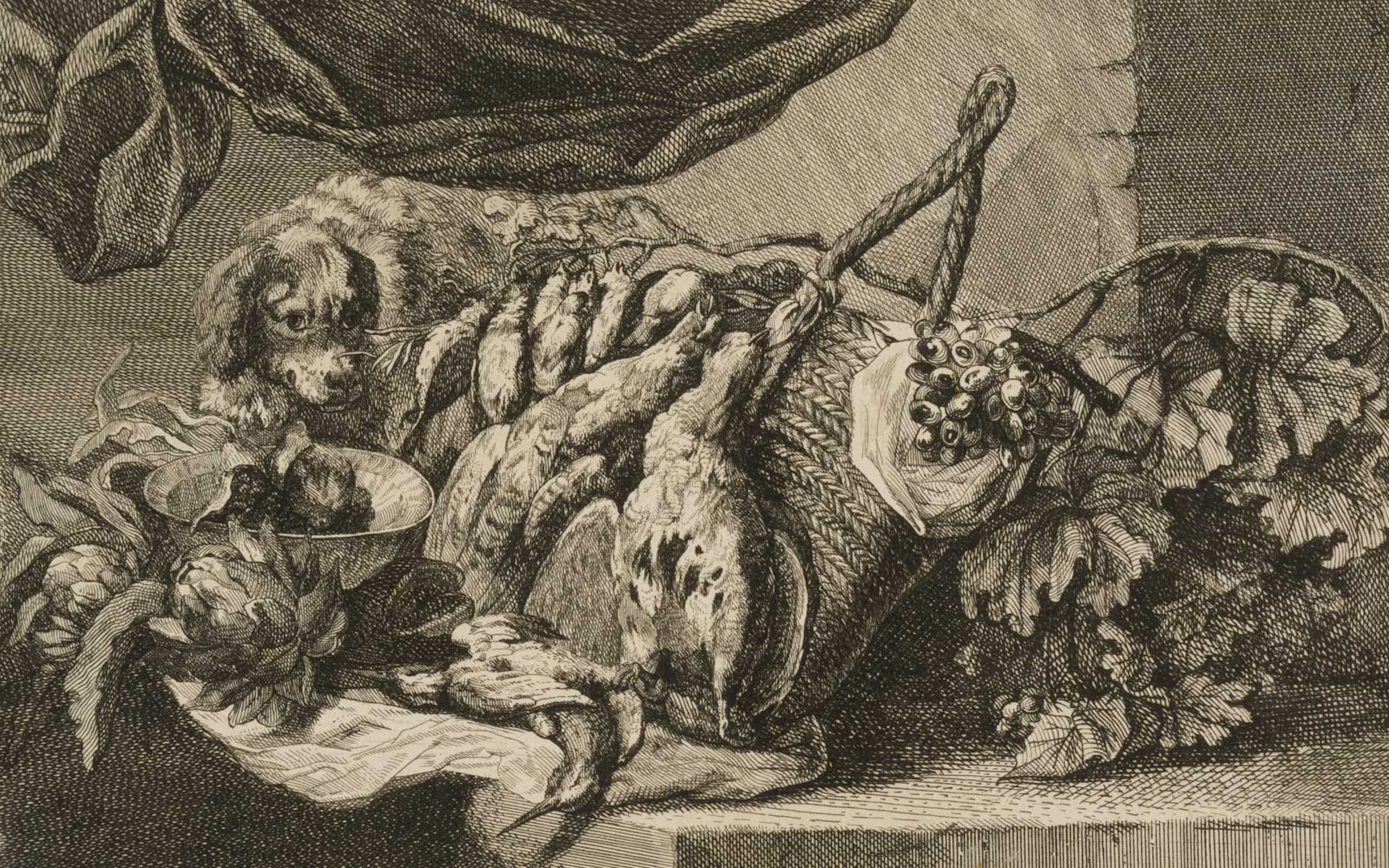 A. PRENNER (*1683) after FYT (*1611), Bird and Grapes, Still Life