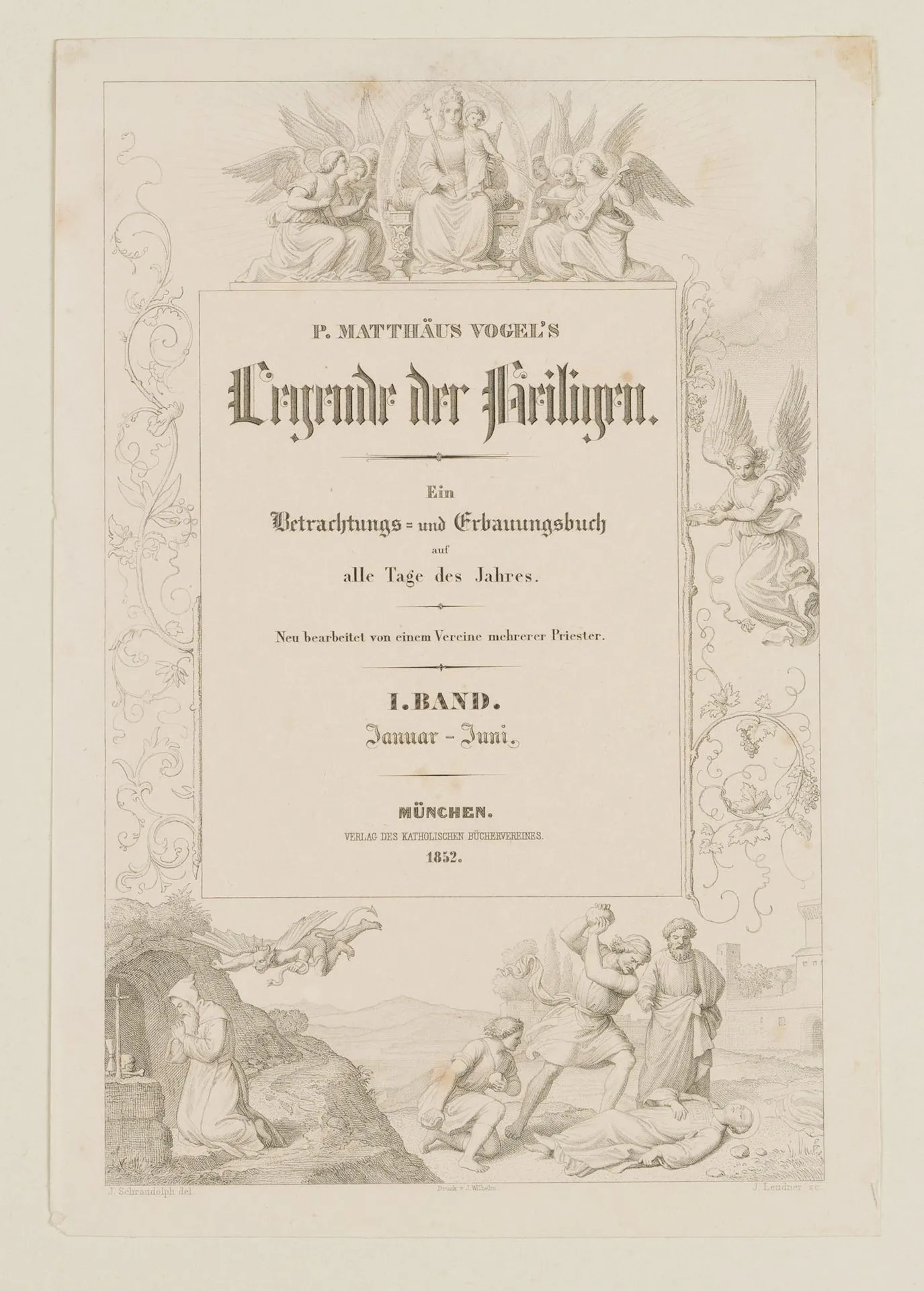J. LEUDNER (*1813) after SCHRAUDOLPH (*1808), "Legend of the Saints,"