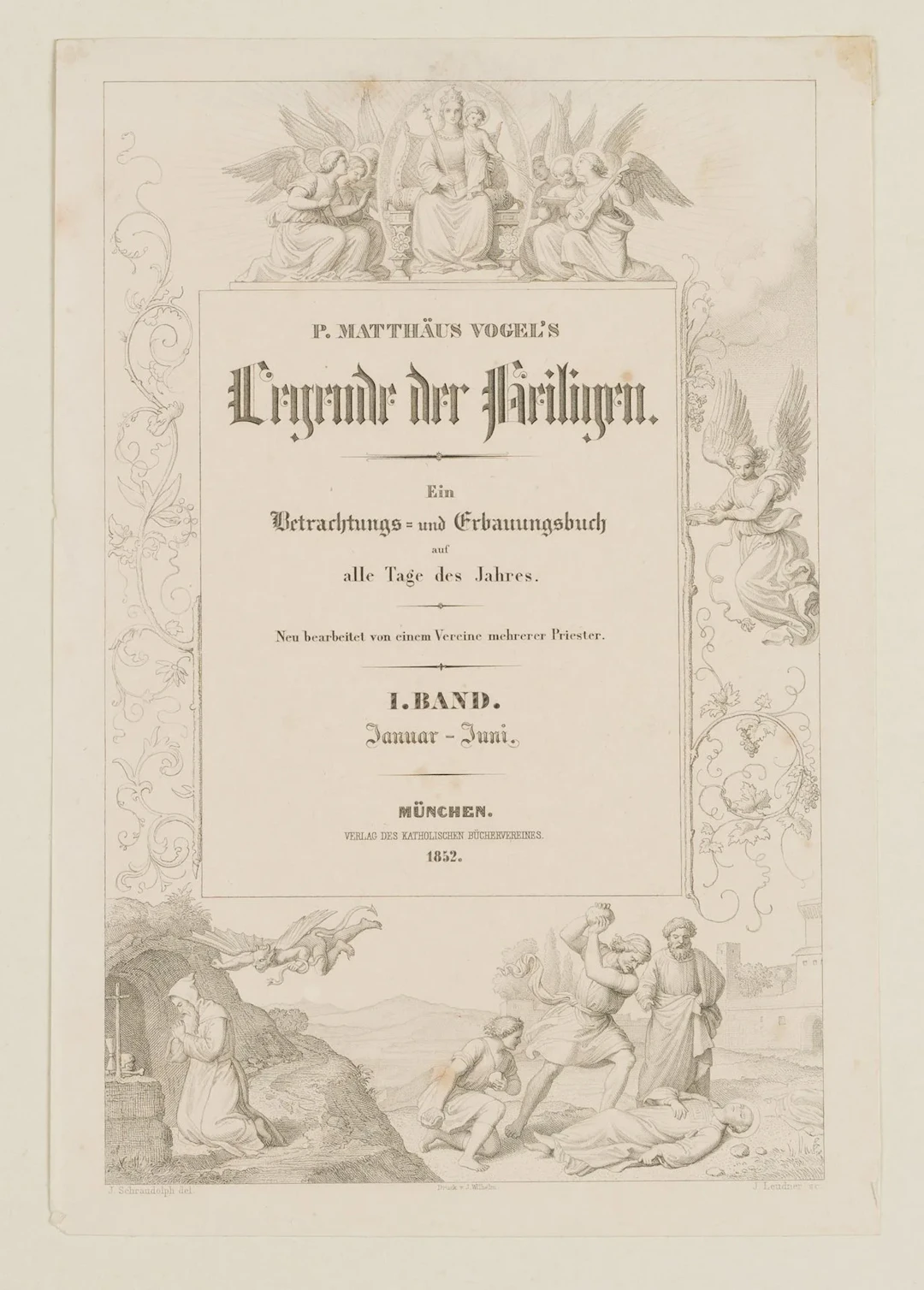 J. LEUDNER (*1813) after SCHRAUDOLPH (*1808), "Legend of the Saints,"