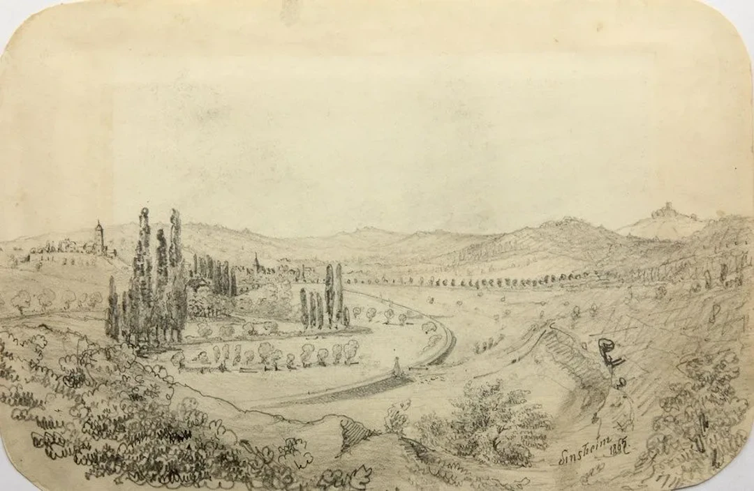 Unknown (19th century), The Elsenz Valley near Sinsheim and Steinsberg