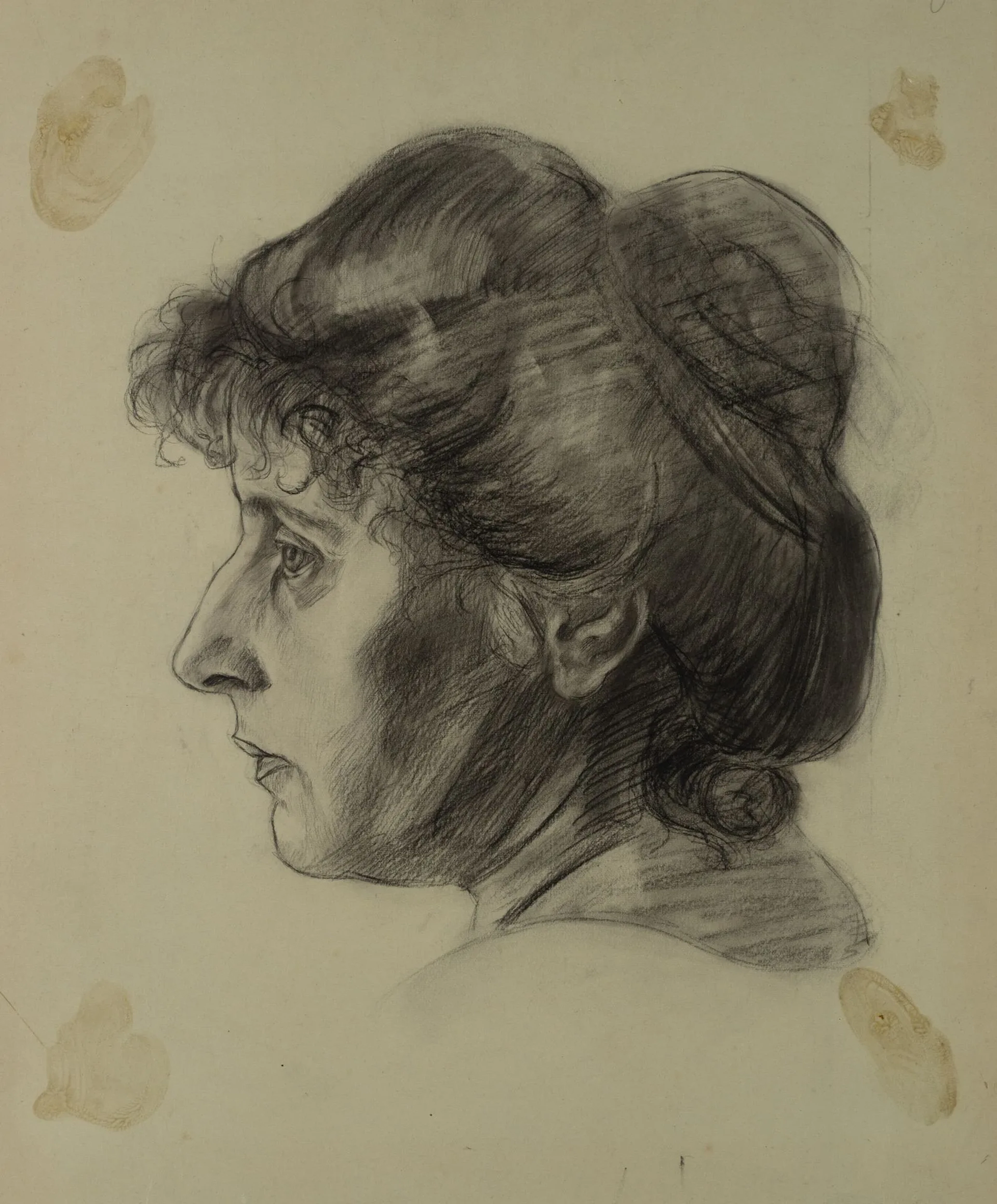 F. PRÖLSS (1855–1934), attributed, Portrait of a woman in profile