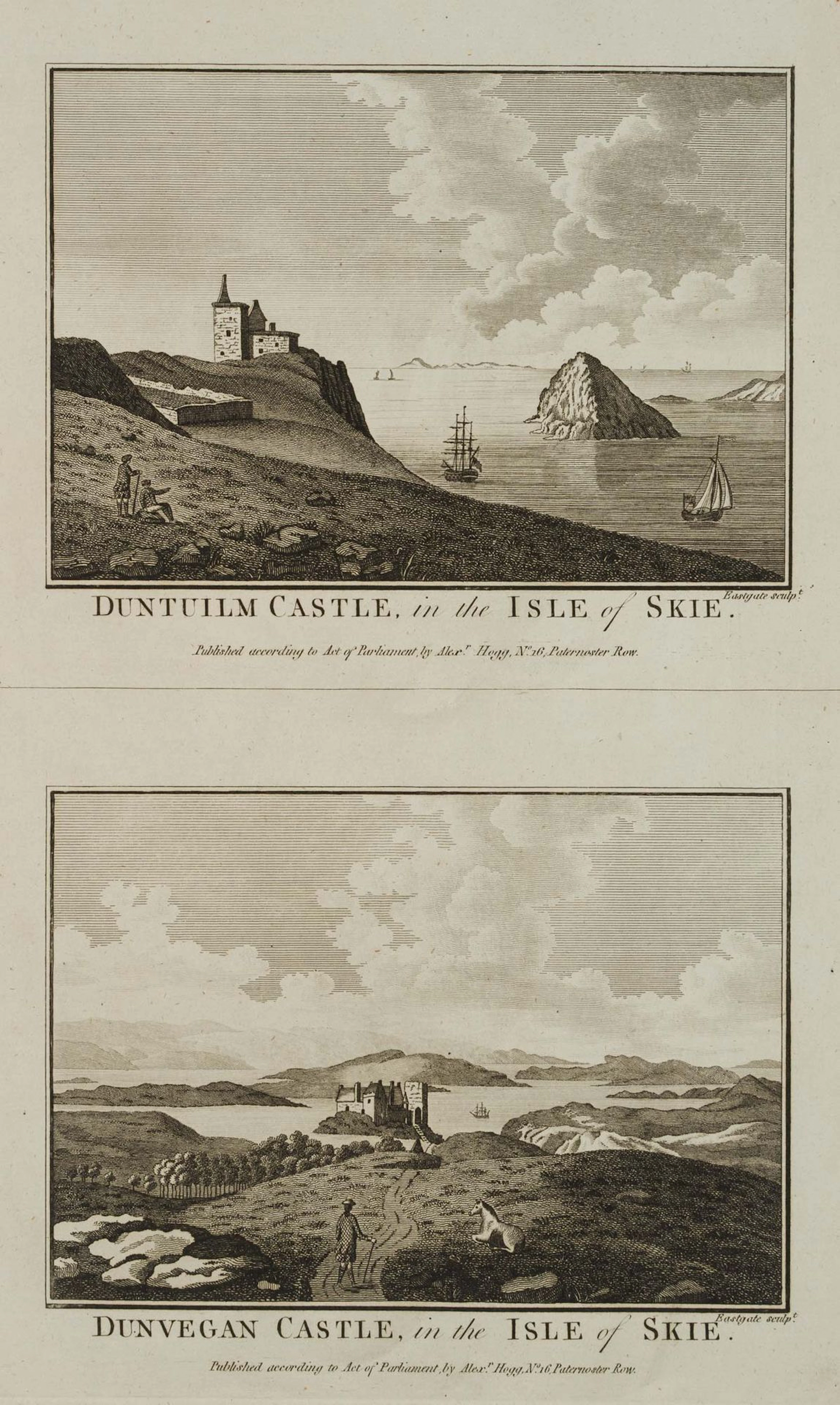 EASTGATE (18th), Duntilm Castle, on the Isle of Skye, Etching Eastgate