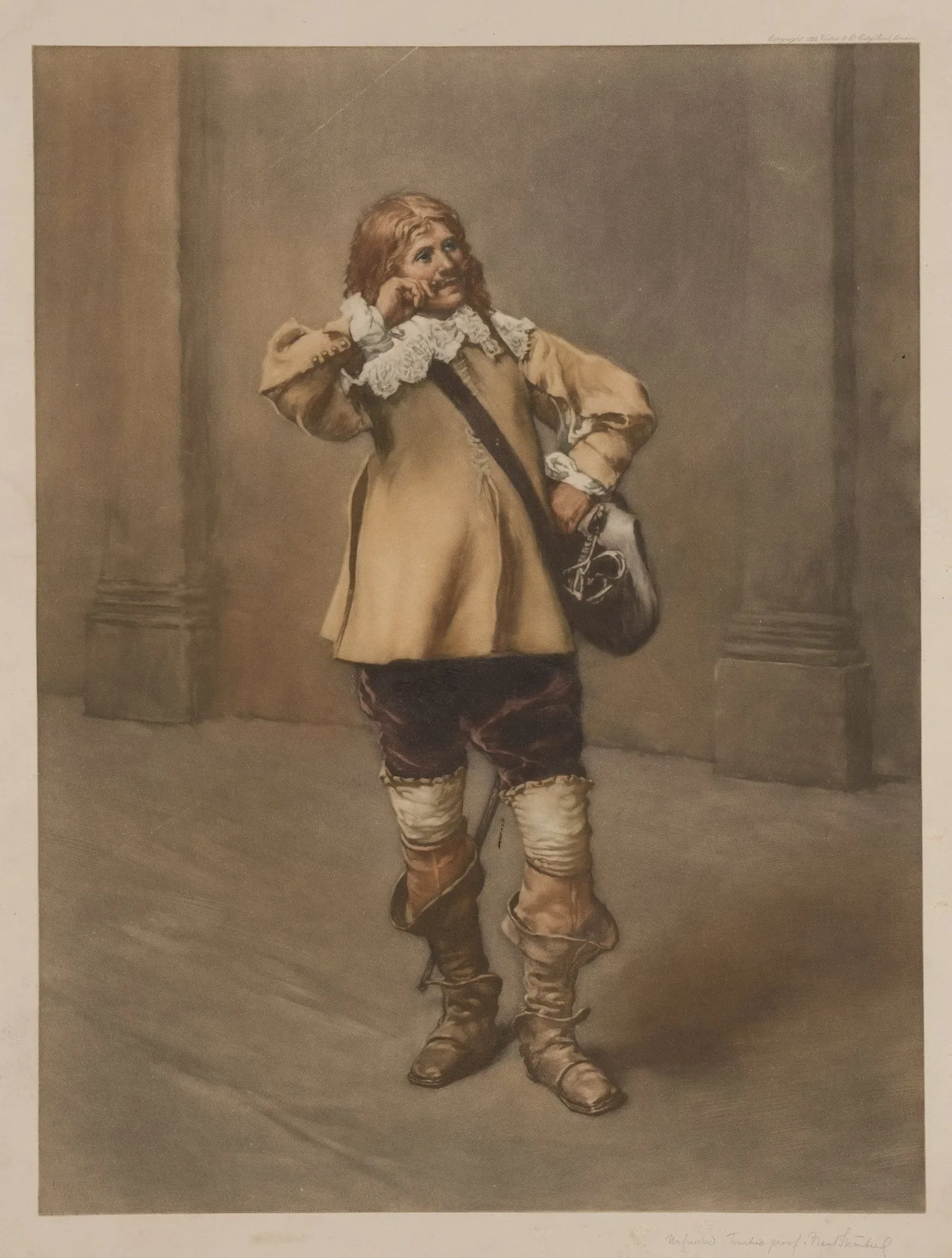 After MEISSONIER (*1815), A gentleman twirling his mustache, 1920