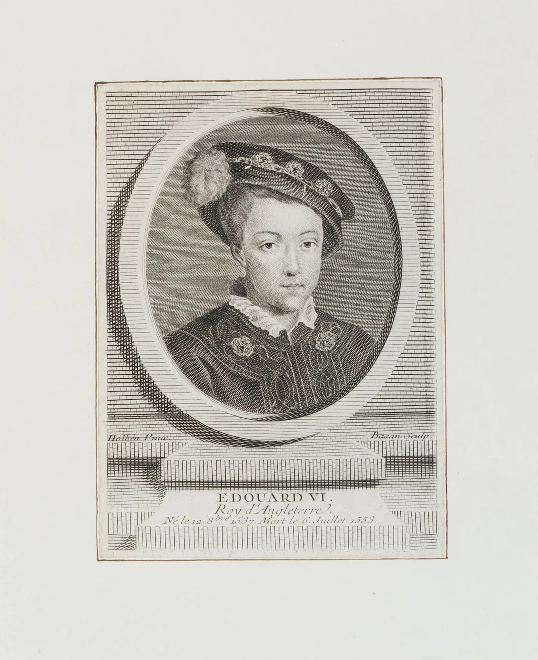 P. BASAN (*1723) after HOLBEIN (*1497), King Edward VI (1537–1553)