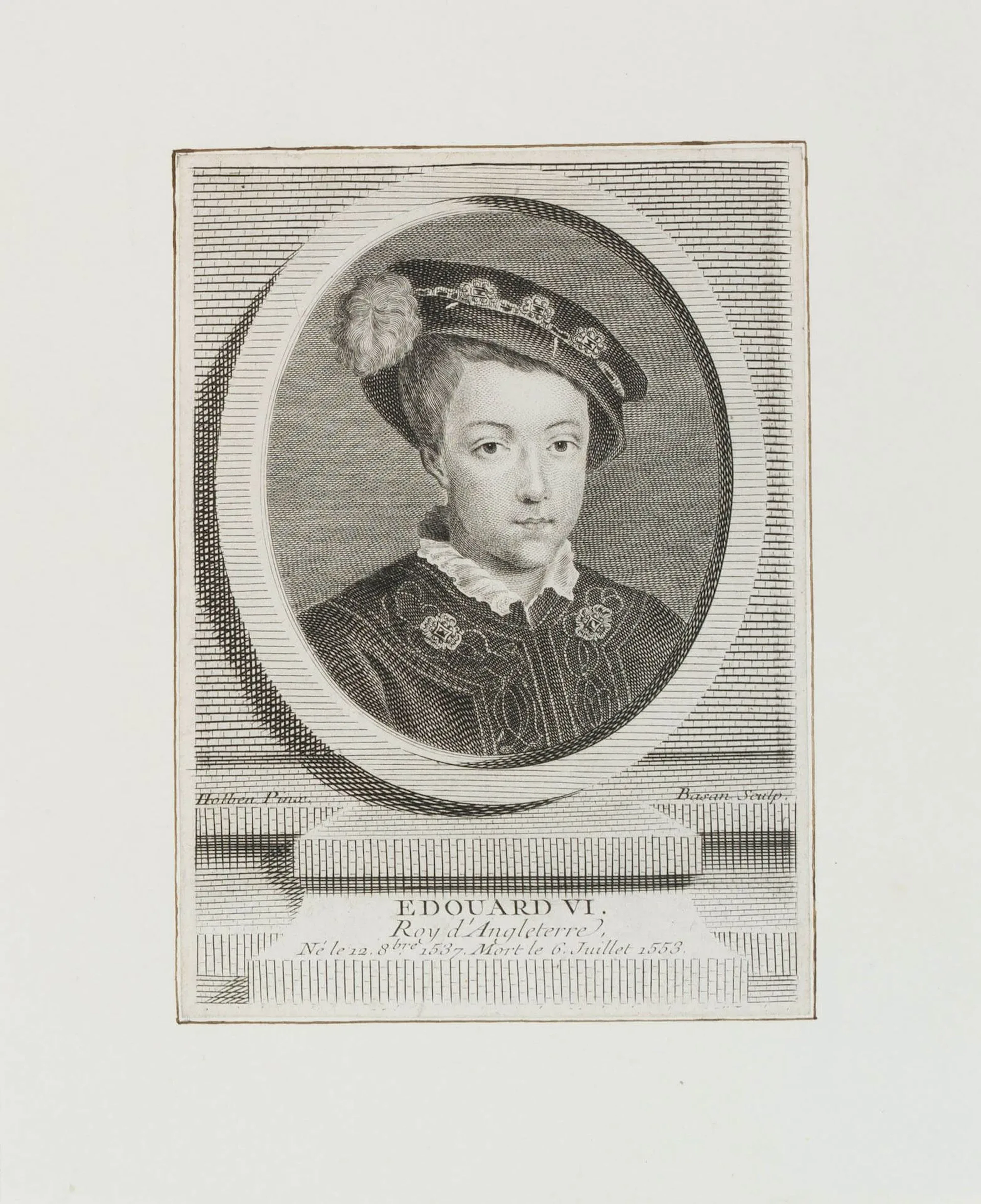 P. BASAN (*1723) after HOLBEIN (*1497), King Edward VI (1537–1553)