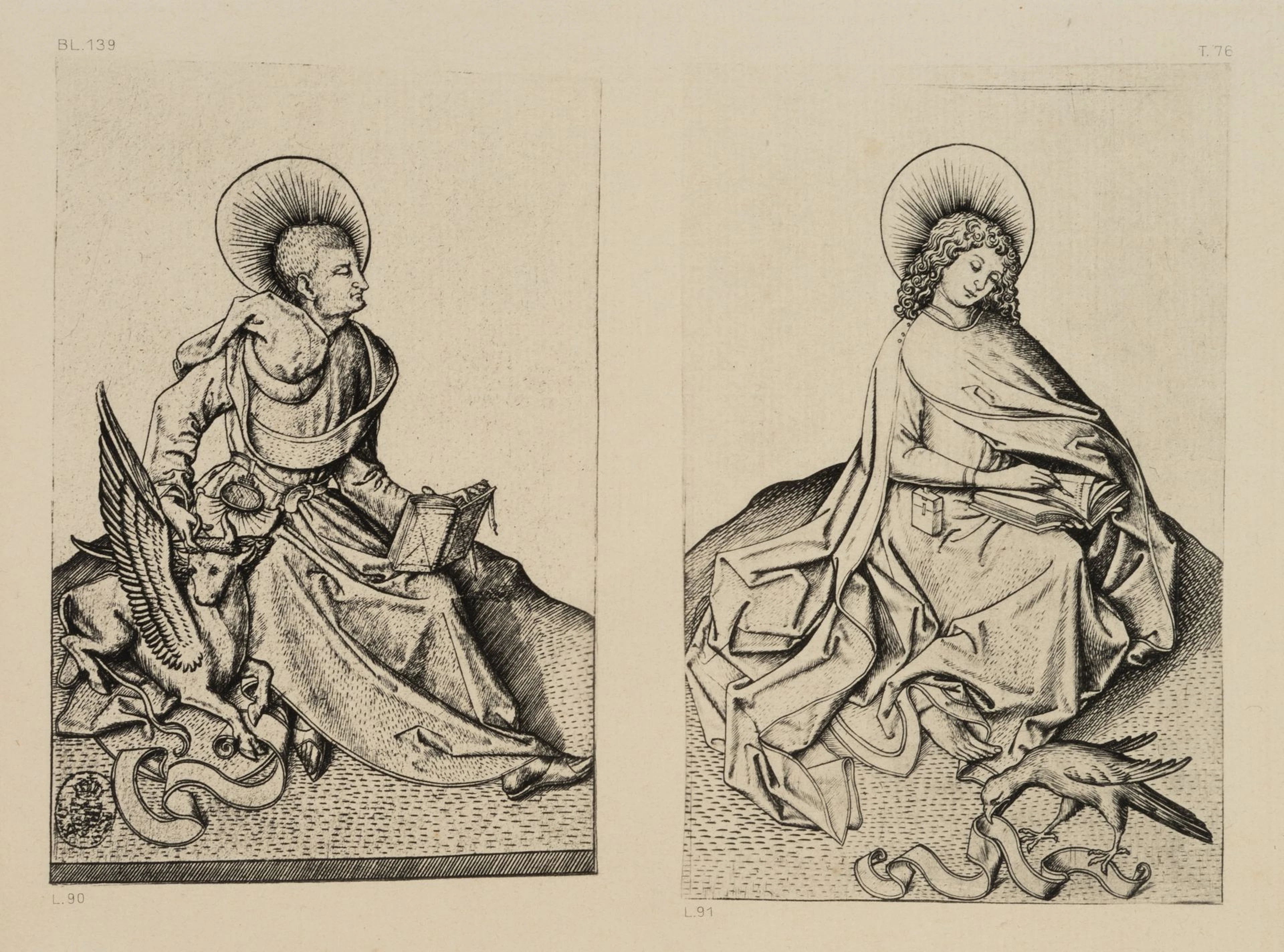 After Monogram MEISTER ES (*1450), The Evangelists Luke and John.