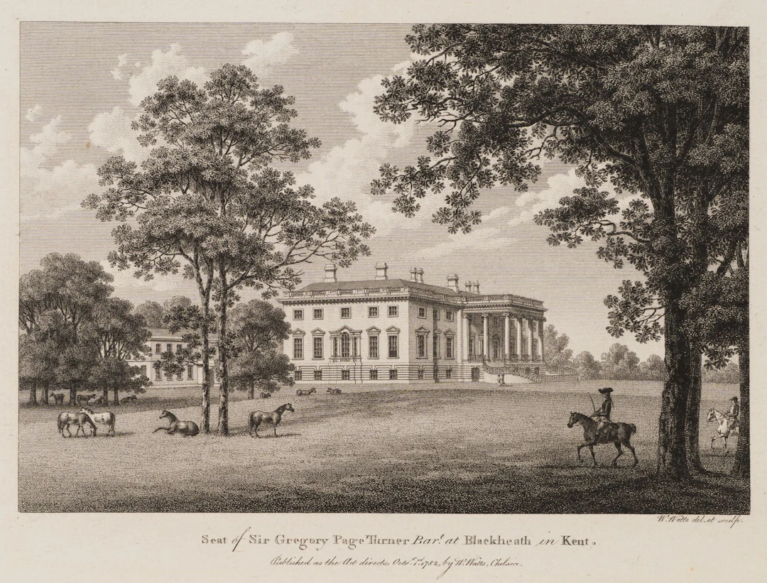 W. WATTS (1752-1851), Country house near Blackheath in Kent, 1782